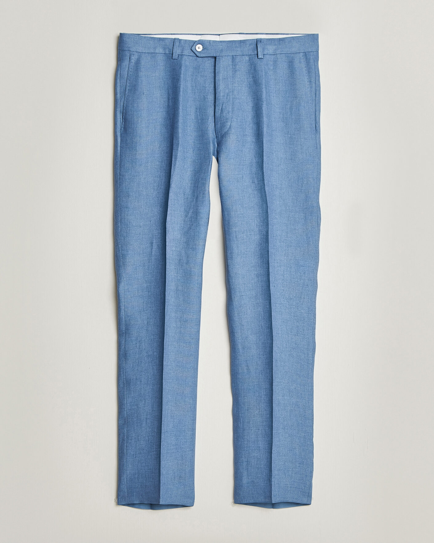 Heren | Broeken | Oscar Jacobson | Dandy Linen Trousers Light Blue