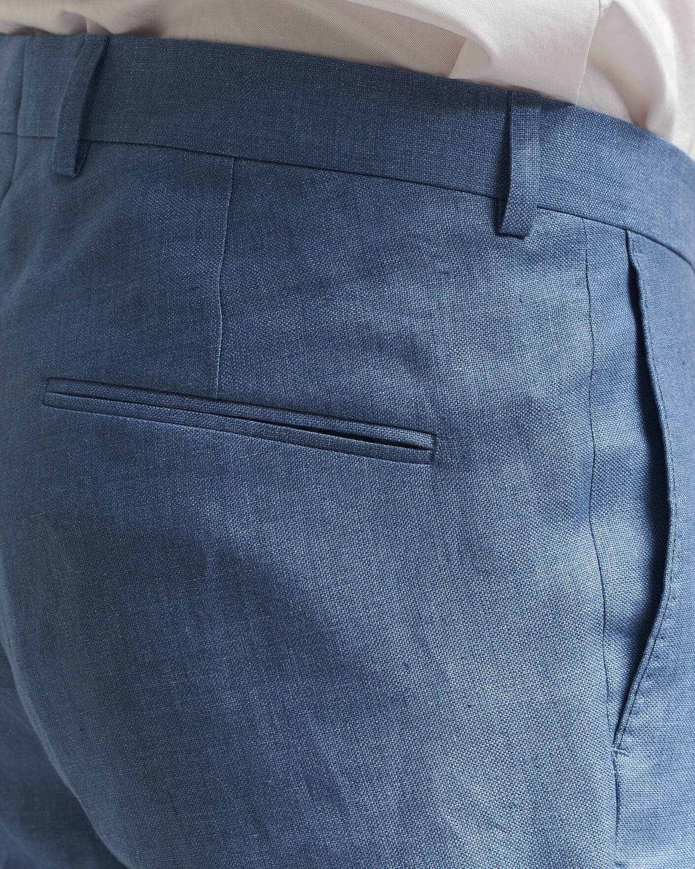 Heren | Broeken | Oscar Jacobson | Dandy Linen Trousers Light Blue