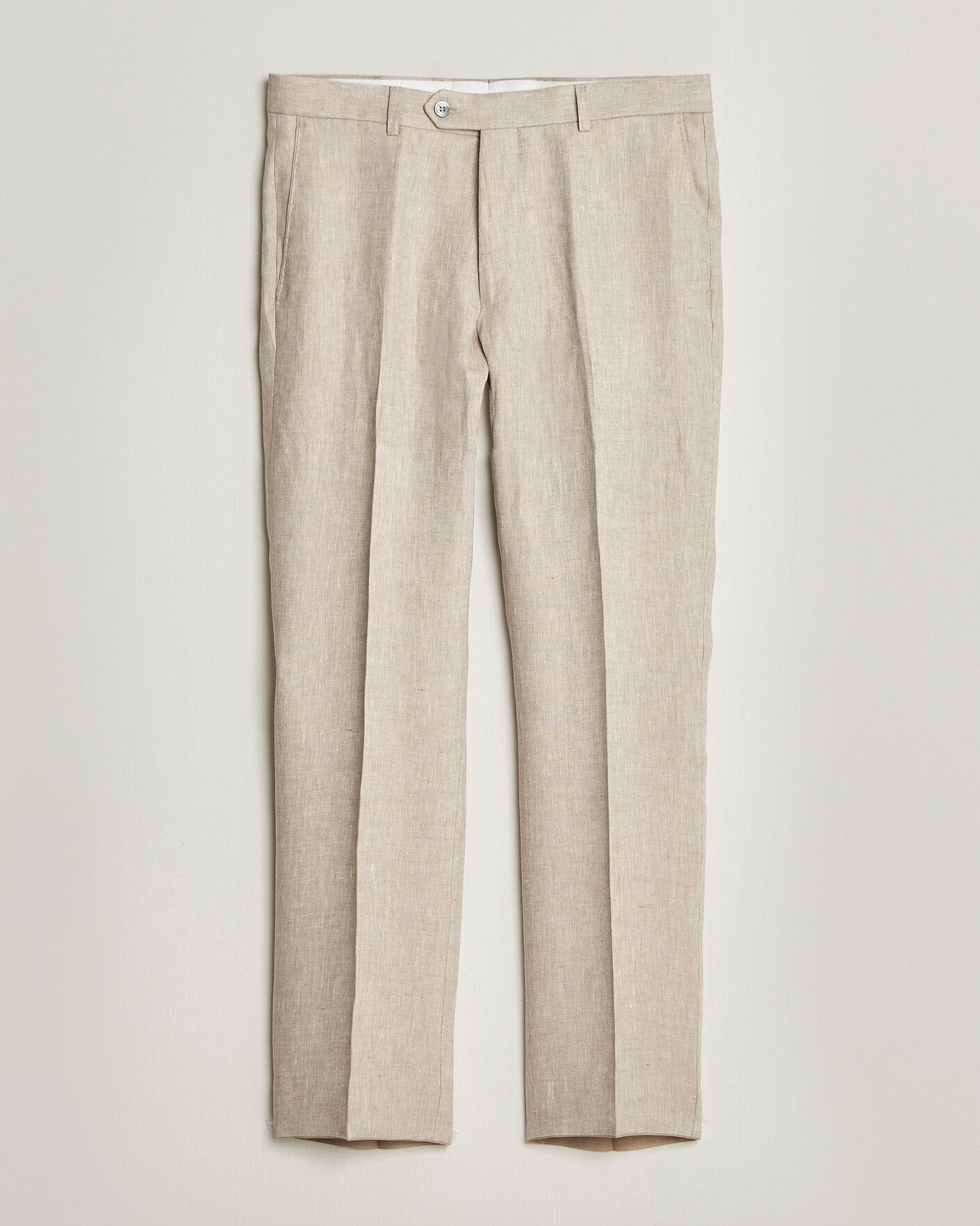 Heren | Broeken | Oscar Jacobson | Dandy Linen Trousers Beige