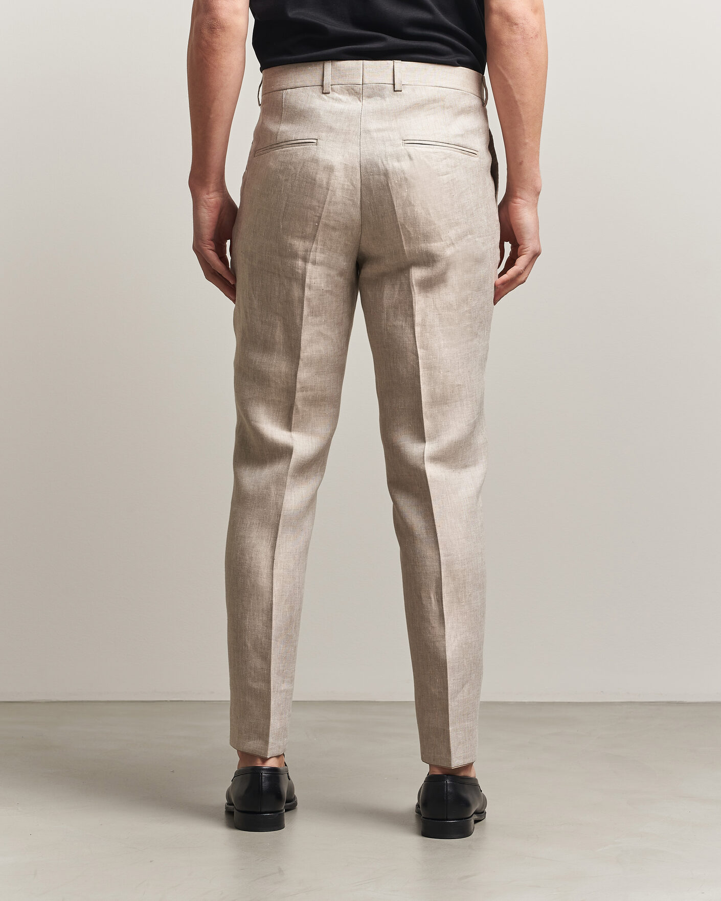Heren | Broeken | Oscar Jacobson | Dandy Linen Trousers Beige