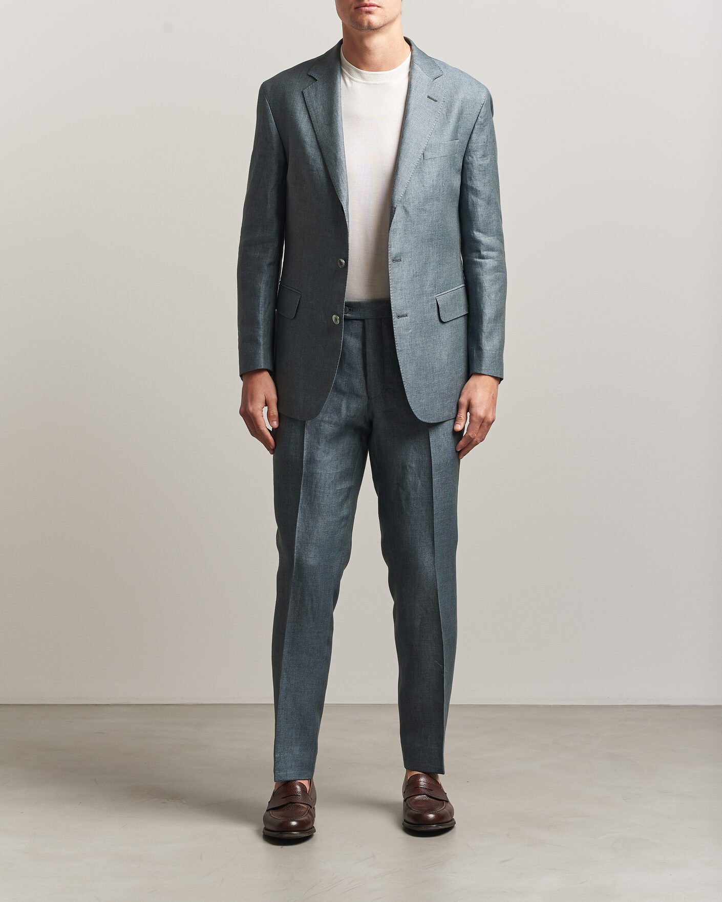 Heren | Broeken | Oscar Jacobson | Dandy Linen Trousers Green