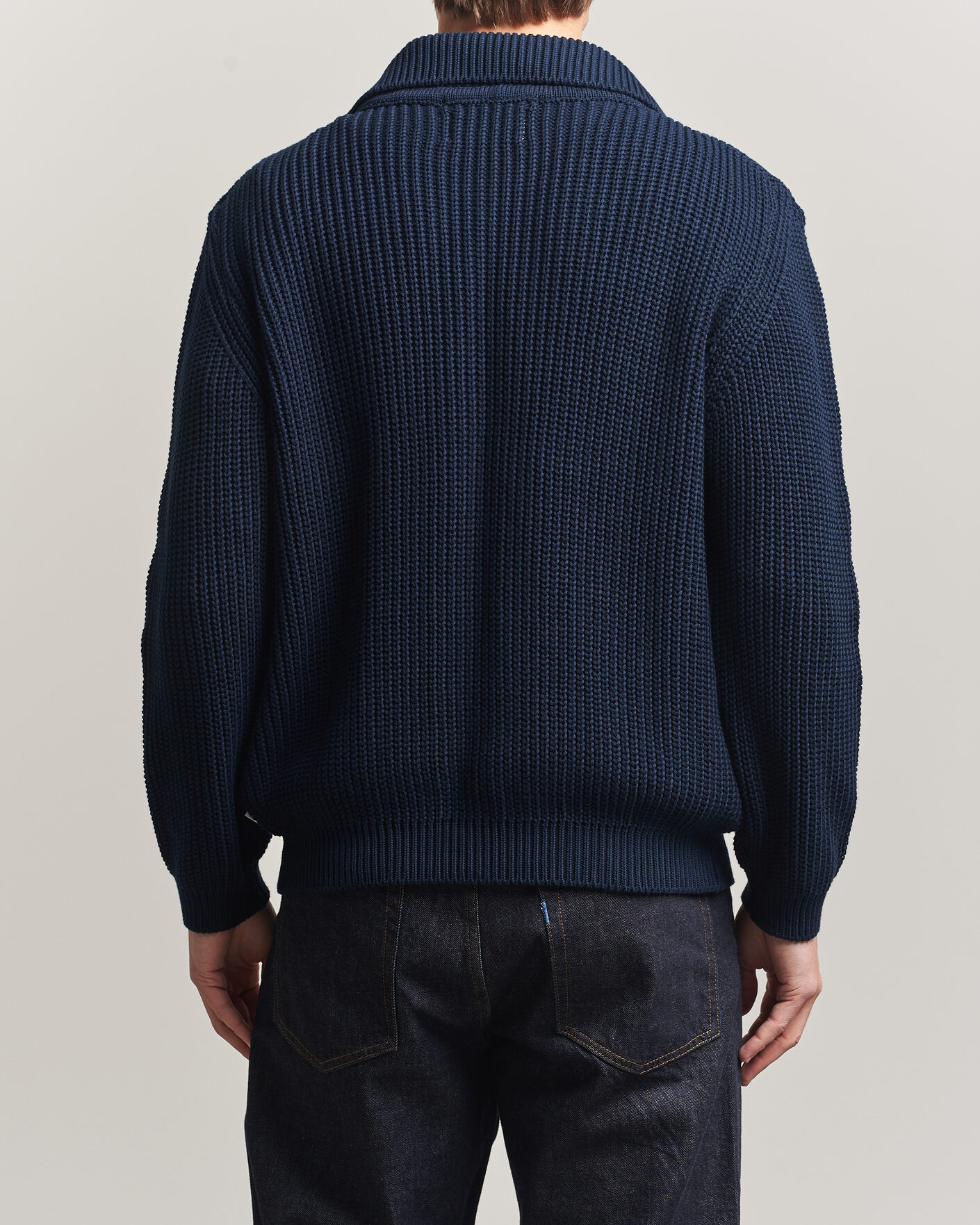 Heren | Truien | Peregrine | River Cotton Zip Cardigan Navy