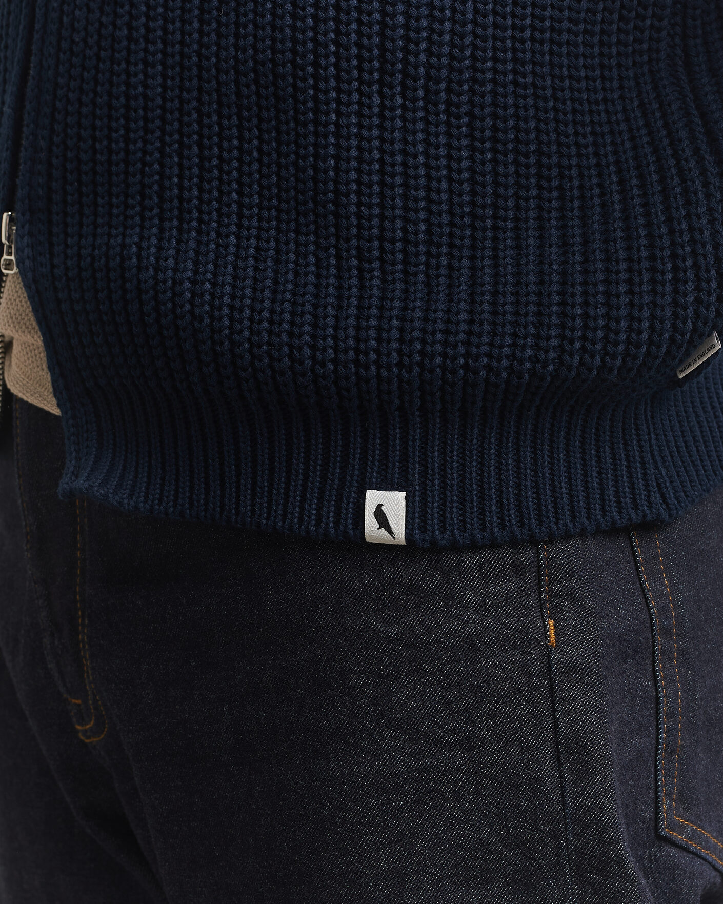 Heren | Truien | Peregrine | River Cotton Zip Cardigan Navy