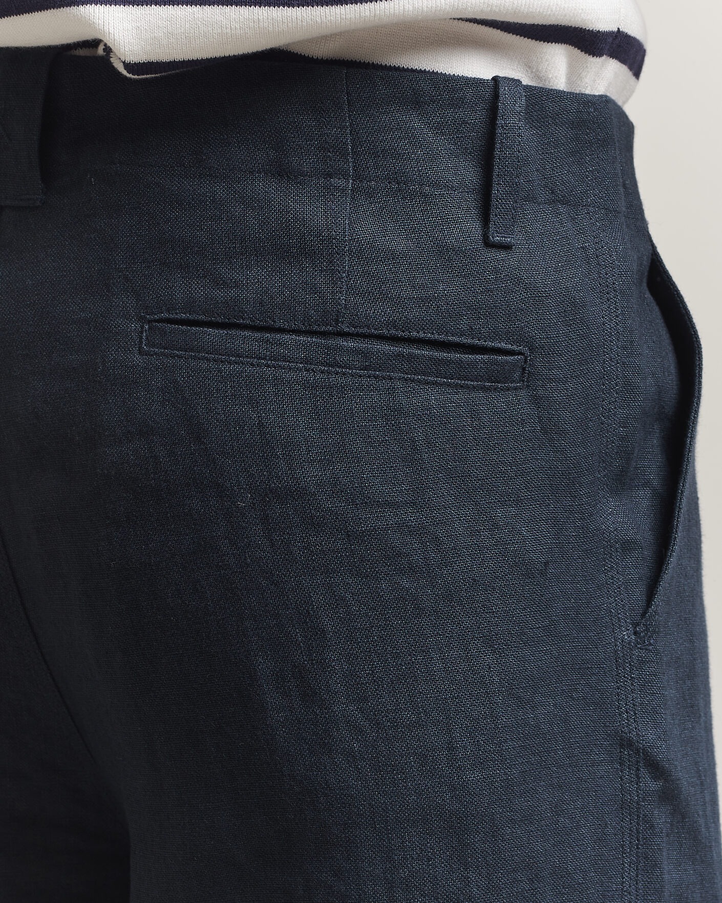 Heren | Broeken | Peregrine | Windsor Linen Trousers Navy