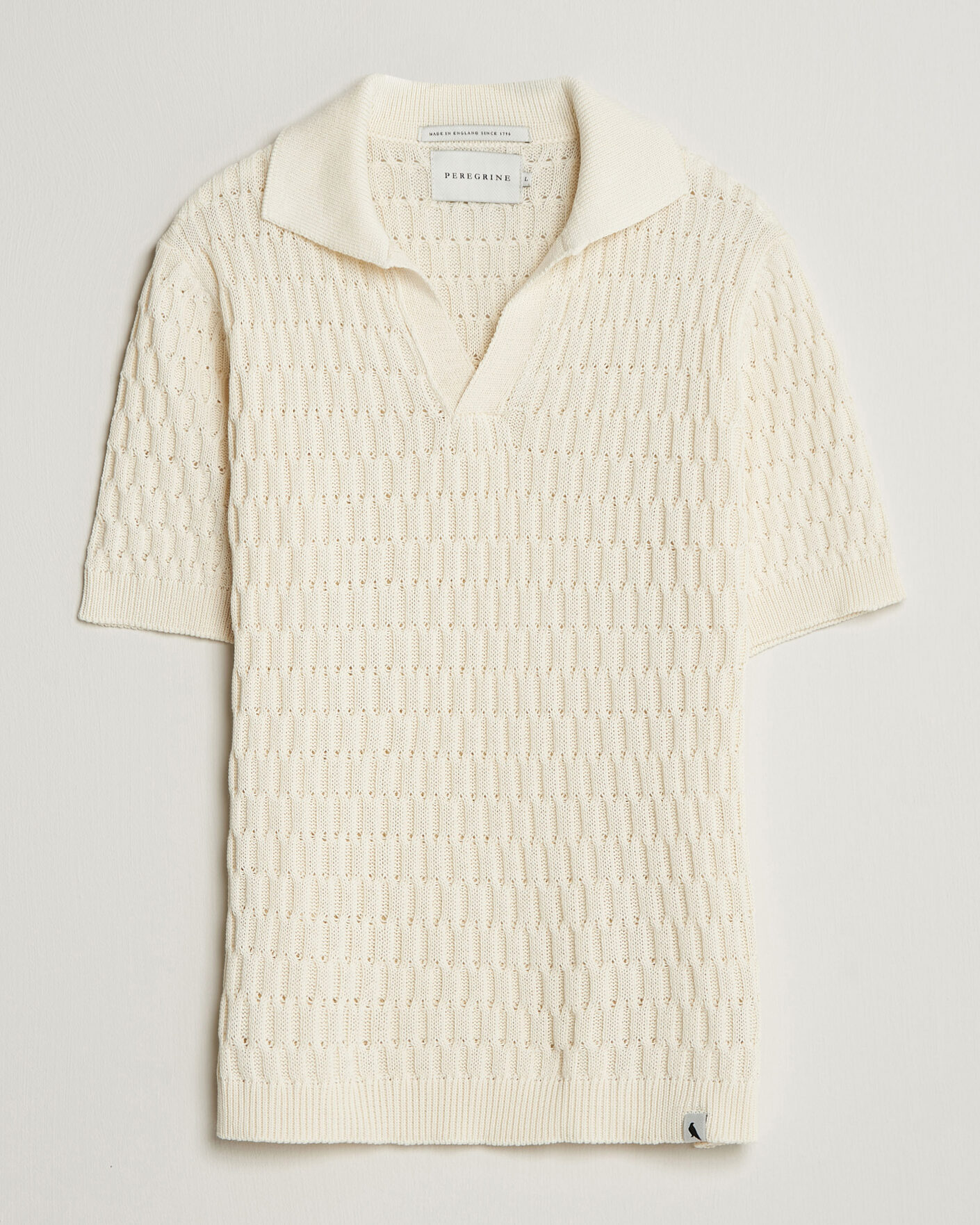 Heren | Polo's | Peregrine | Cove Knitted Cotton Polo Shirt White