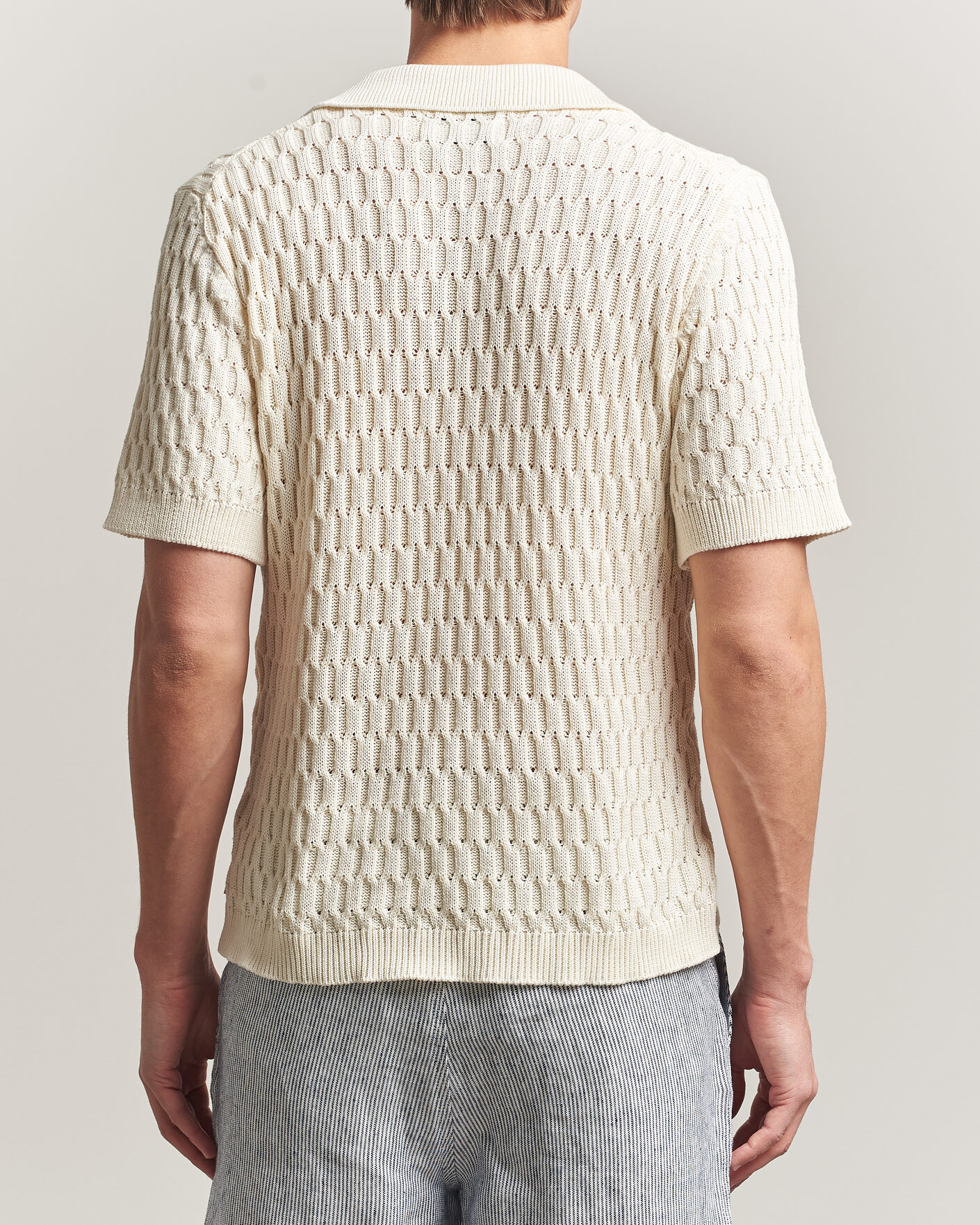 Heren | Polo's | Peregrine | Cove Knitted Cotton Polo Shirt White