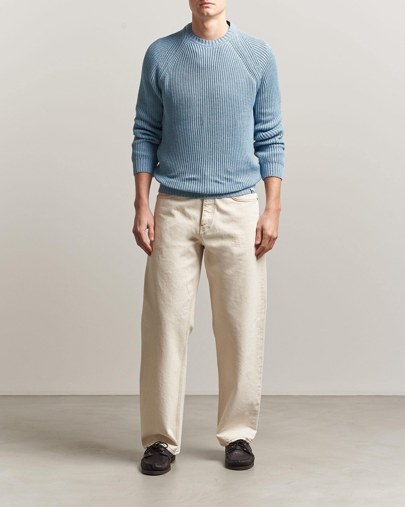 Heren | Truien | Peregrine | Harry Organic Cotton Sweater Ocean