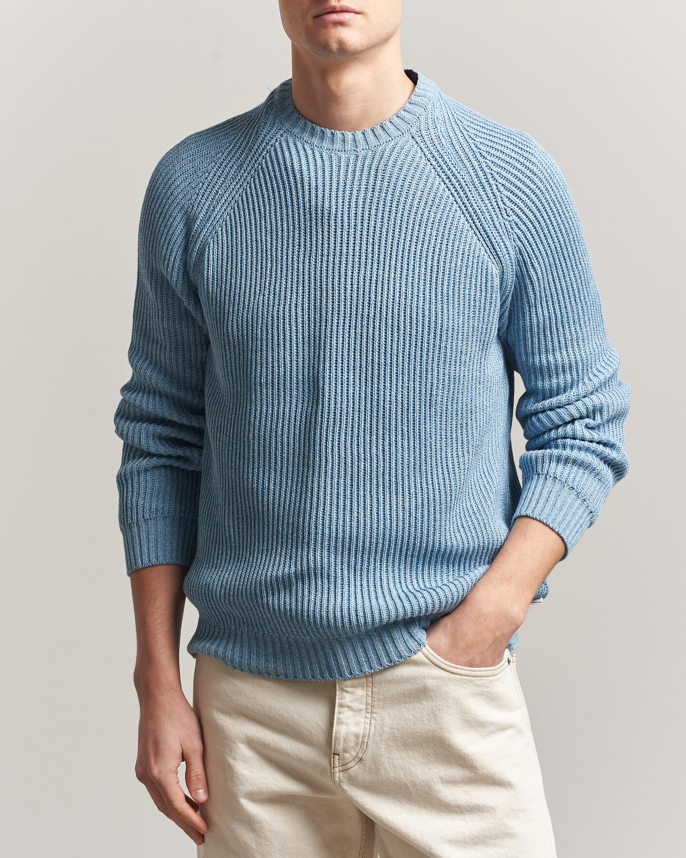 Heren | Truien | Peregrine | Harry Organic Cotton Sweater Ocean