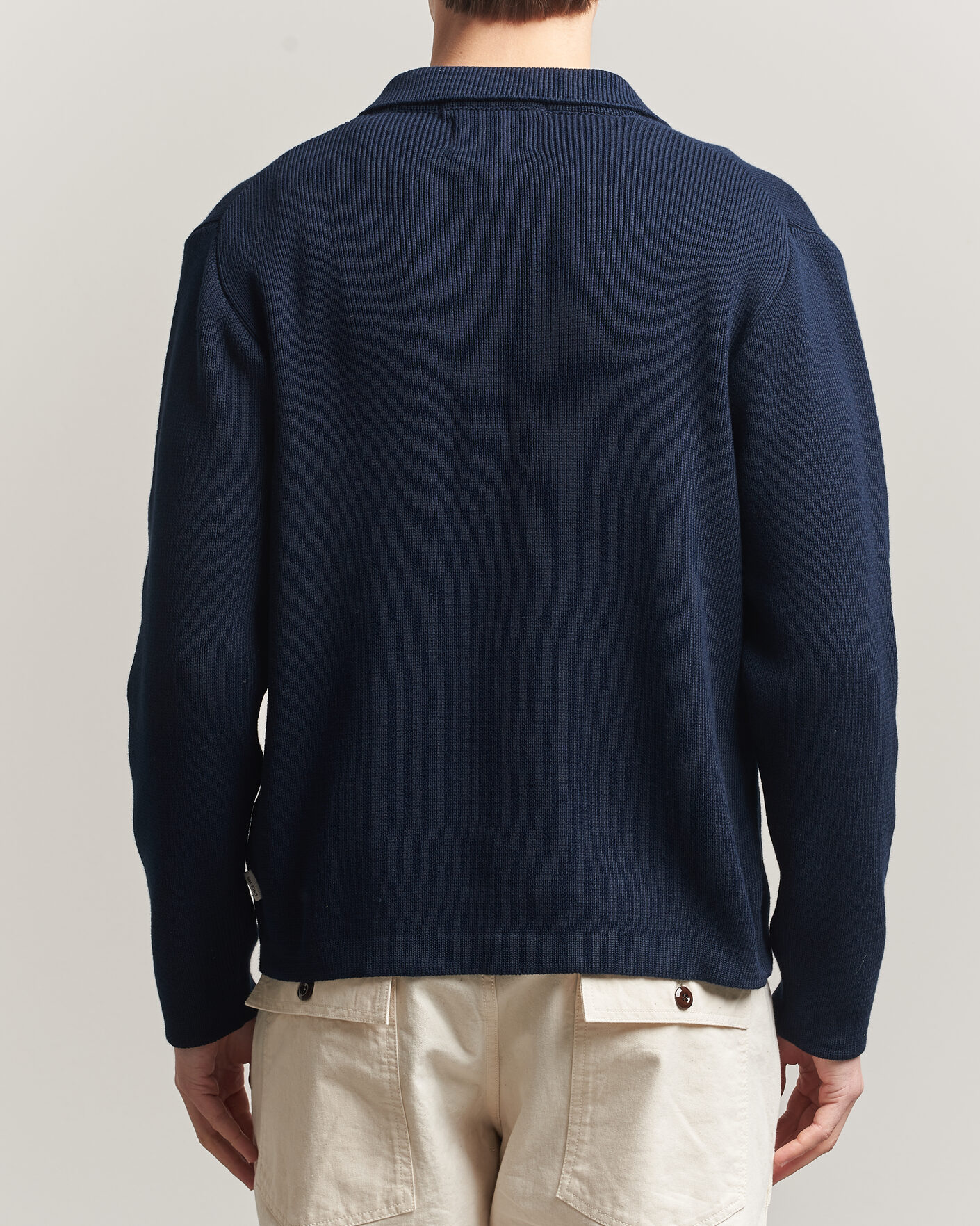 Heren | Truien | Peregrine | River Knitted Cotton Schacket Navy