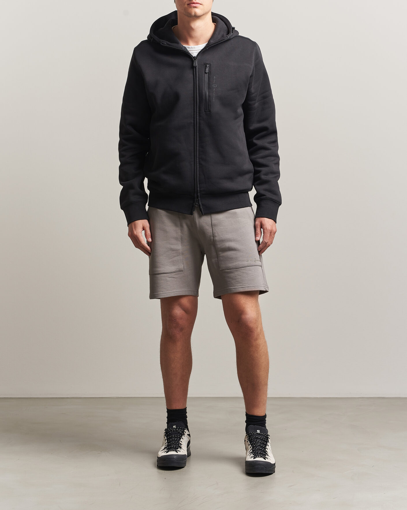 Heren | Truien | Sail Racing | Bowman Monochrome Full Zip Hoodie Carbon