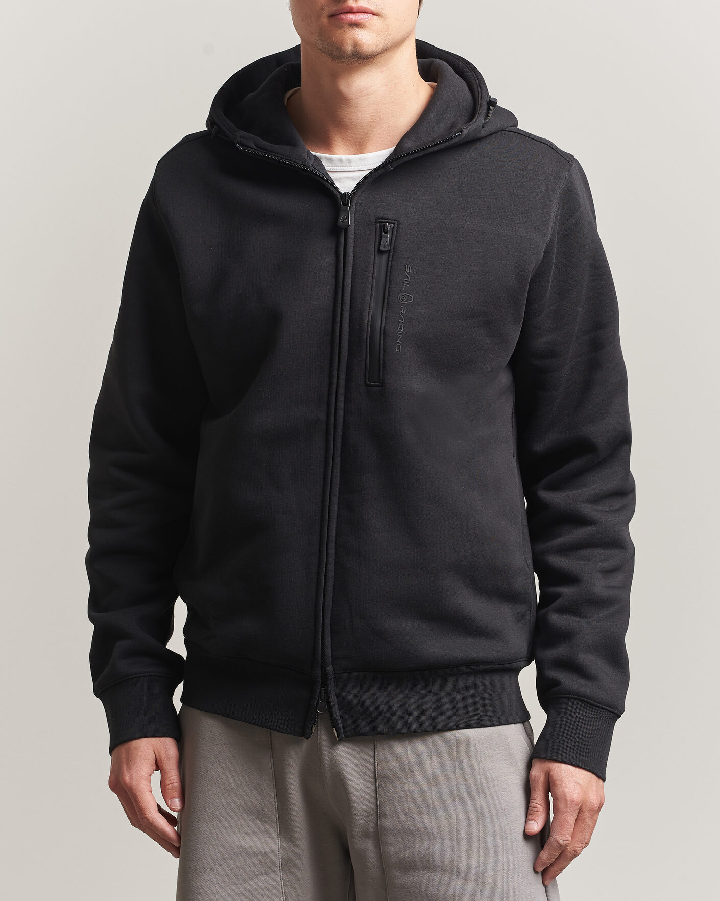 Heren | Truien | Sail Racing | Bowman Monochrome Full Zip Hoodie Carbon
