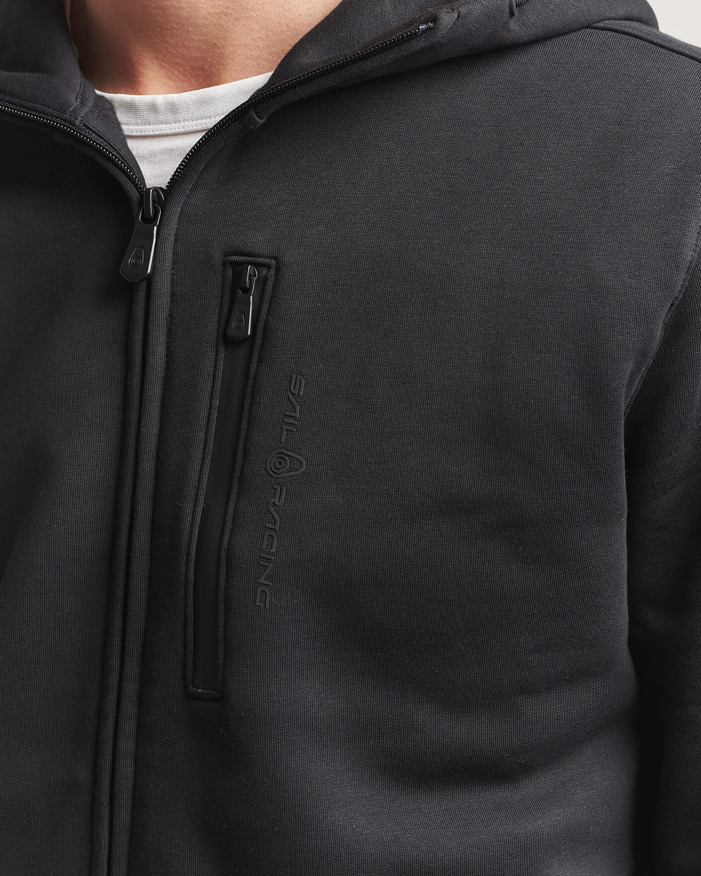 Heren | Truien | Sail Racing | Bowman Monochrome Full Zip Hoodie Carbon