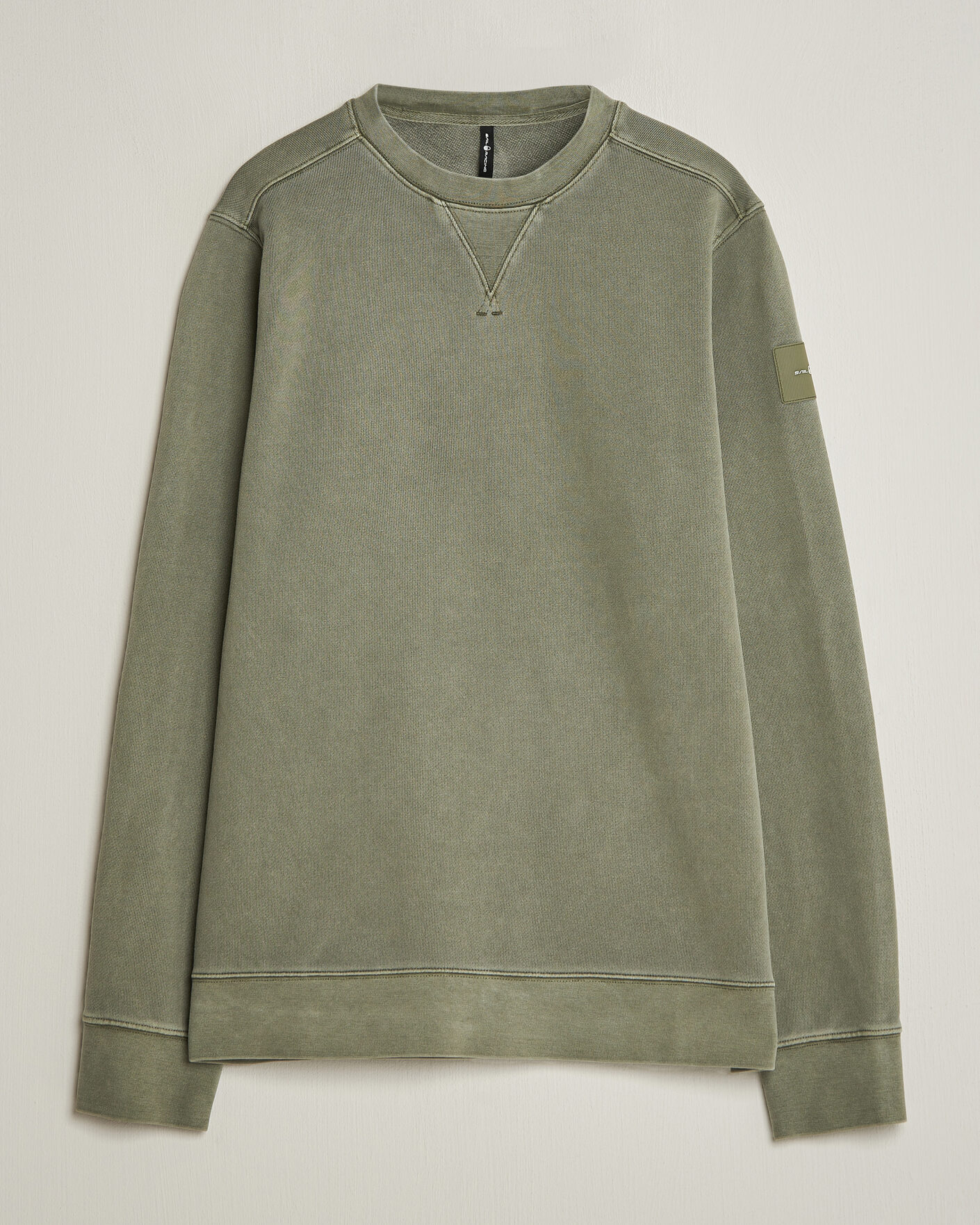 Heren | Truien | Sail Racing | Wind Pigment Dyed Sweatshirt Mud Green
