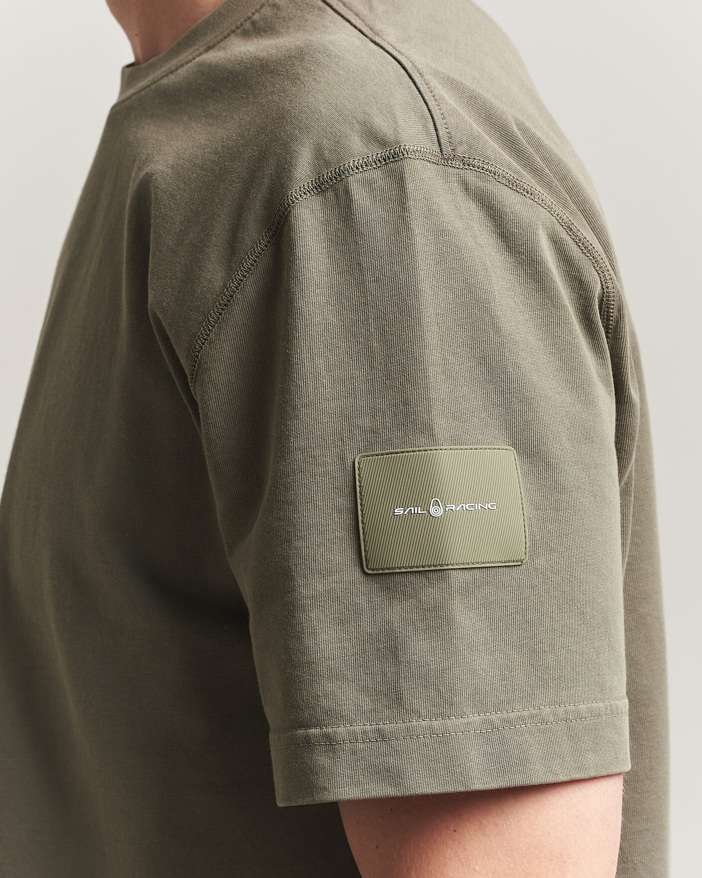 Heren | T-shirts | Sail Racing | Wind Pigment Dyed T-Shirt Mud Green