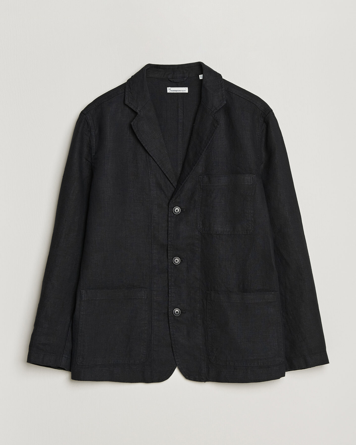 Heren | Blazers | KnowledgeCotton Apparel | Linen Blazer Black