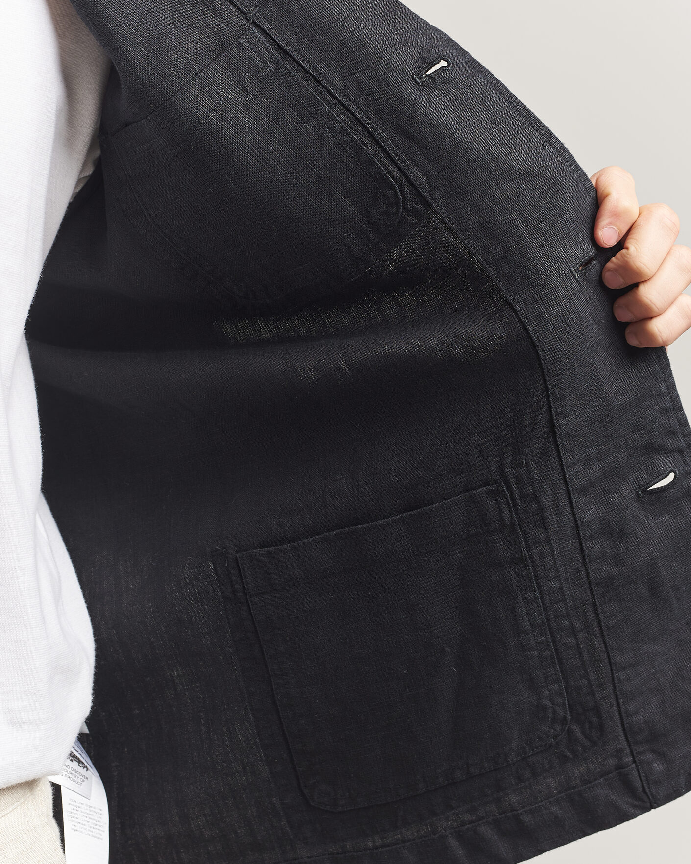 Heren | Blazers | KnowledgeCotton Apparel | Linen Blazer Black