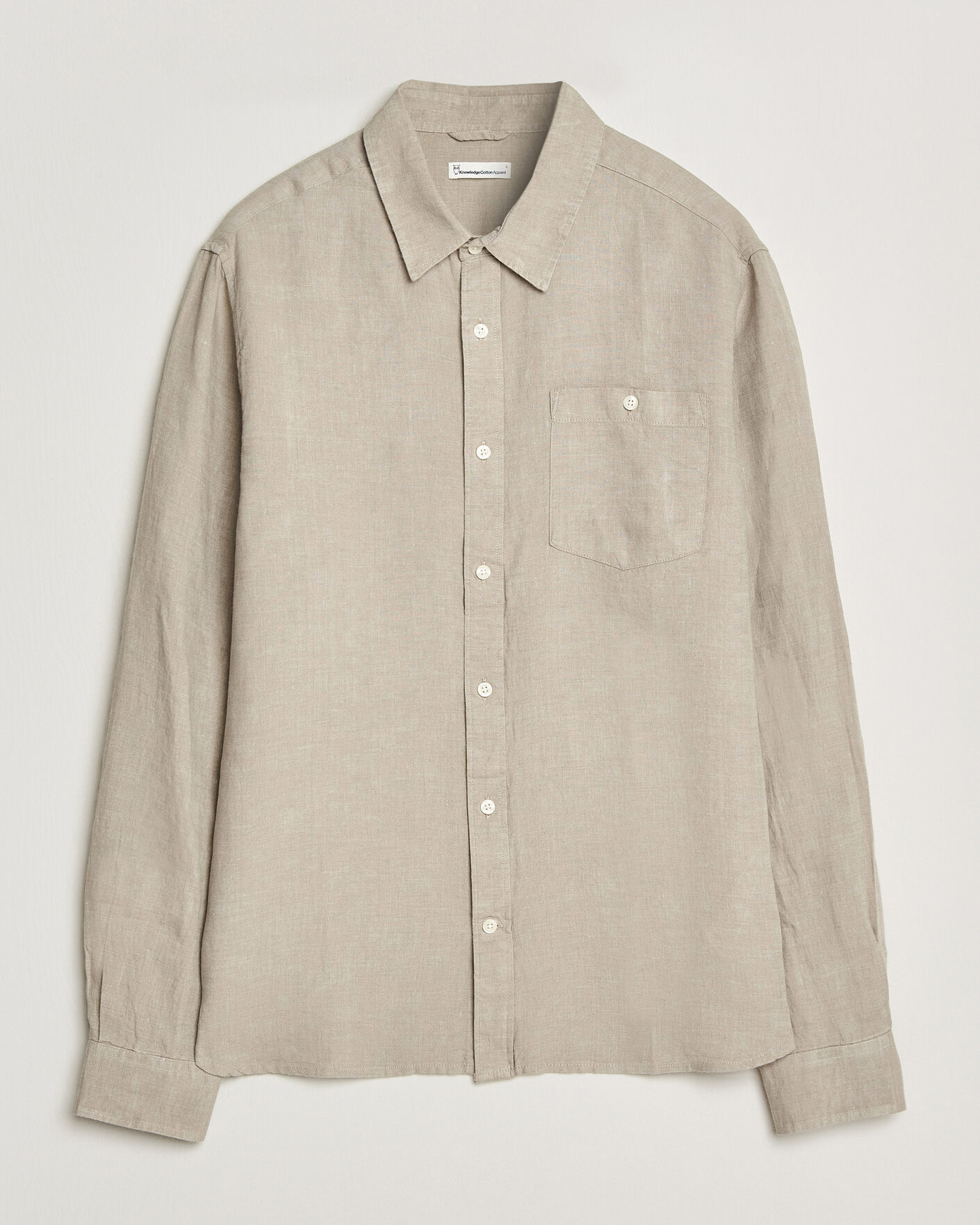 Heren | Overhemden | KnowledgeCotton Apparel | Regular Linen Shirt Twill