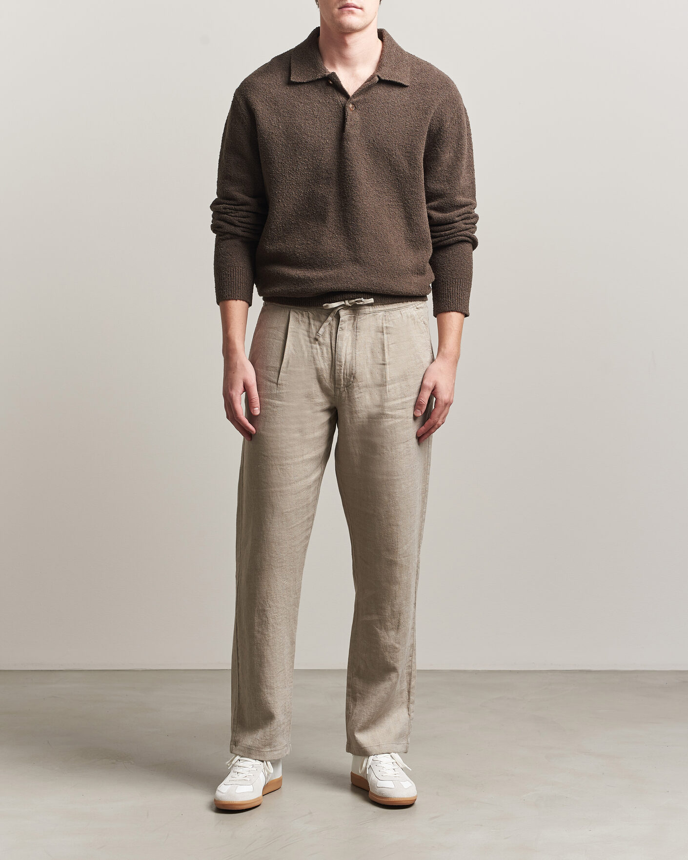 Heren | Broeken | KnowledgeCotton Apparel | Loose Linen Pants Twill