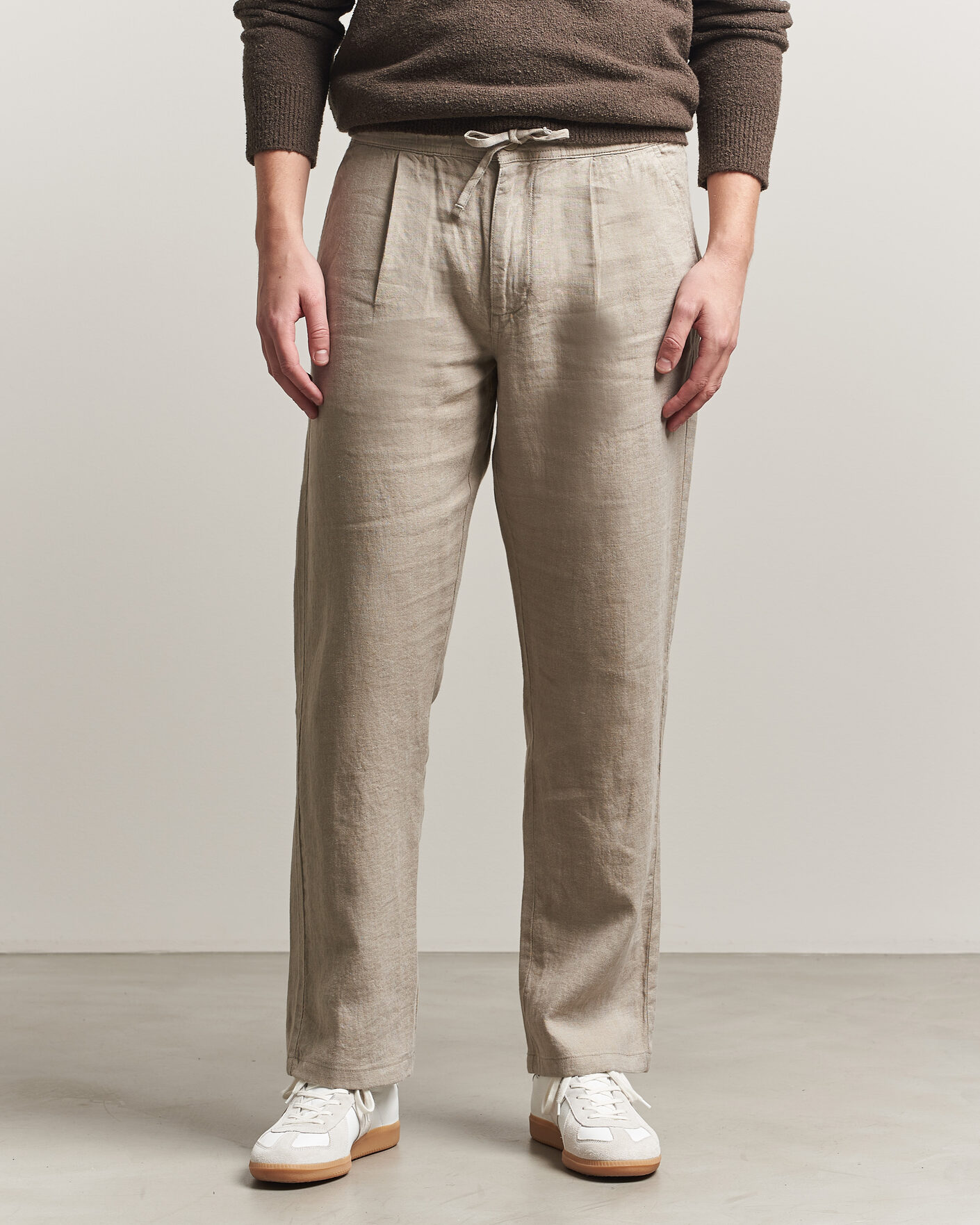 Heren | Broeken | KnowledgeCotton Apparel | Loose Linen Pants Twill