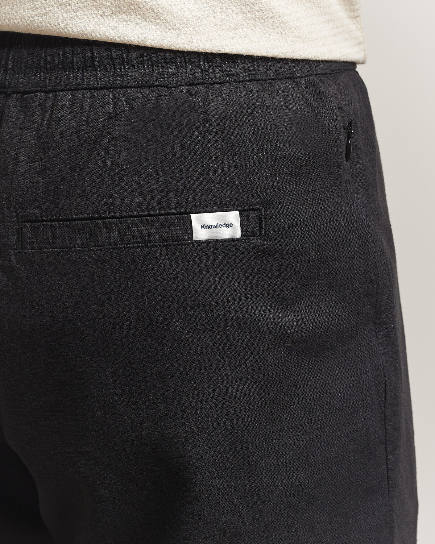 Heren | Korte broek | KnowledgeCotton Apparel | Loose Linen/Viscose Shorts Black