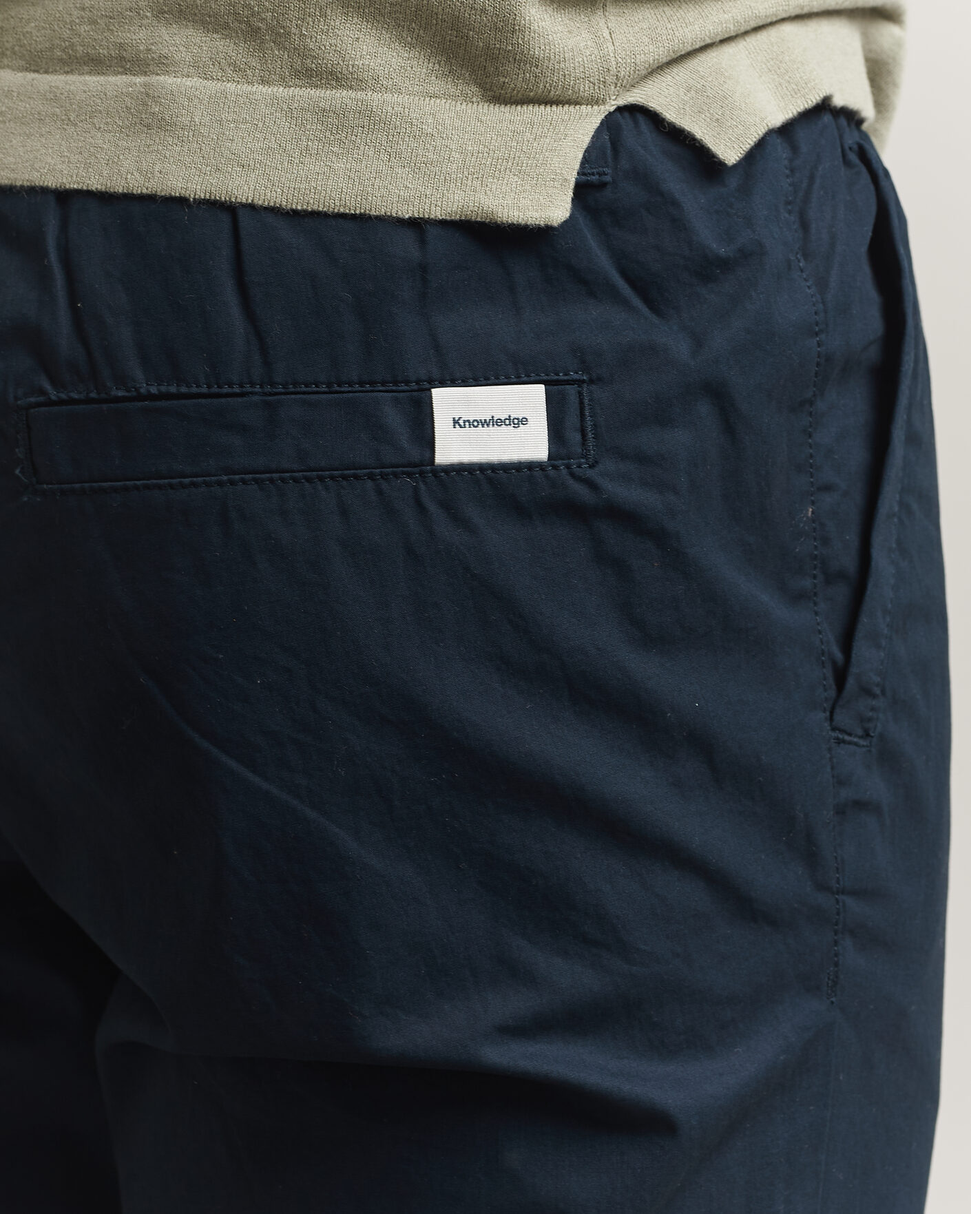 Heren | Broeken | KnowledgeCotton Apparel | Tim Tapered Cotton Stretch Pants Total Eclipse