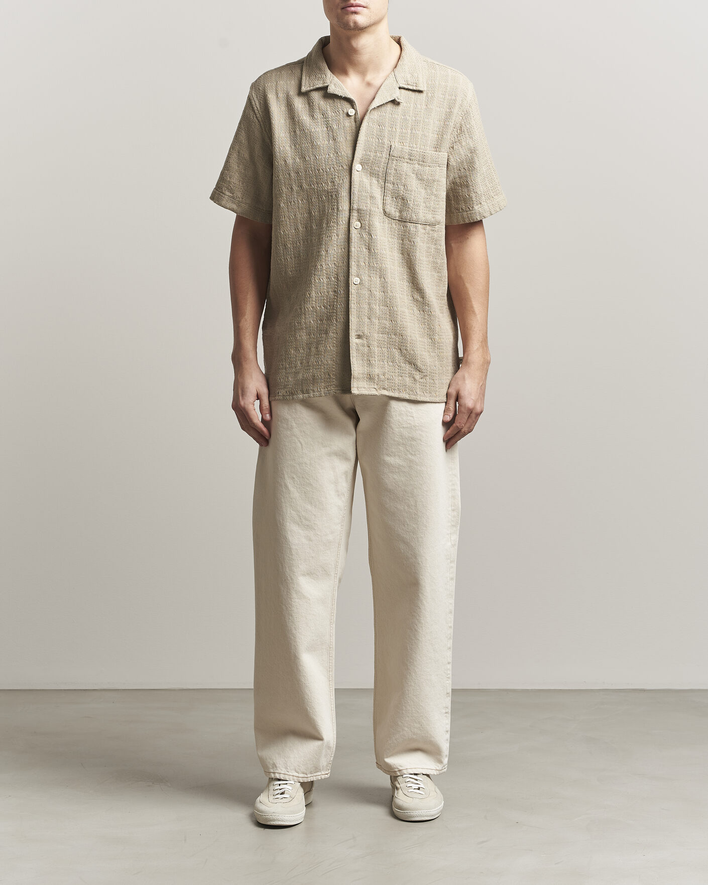 Heren | Overhemden | KnowledgeCotton Apparel | Structured Cotton Dobby Shirt Twill