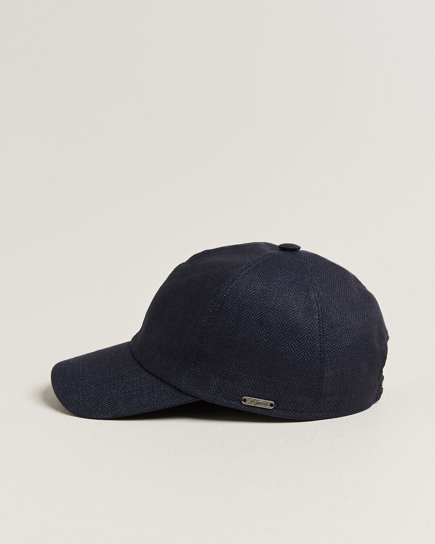 Heren | Hoeden en petten | Wigéns | Baseball Linen Herringbone Cap Navy