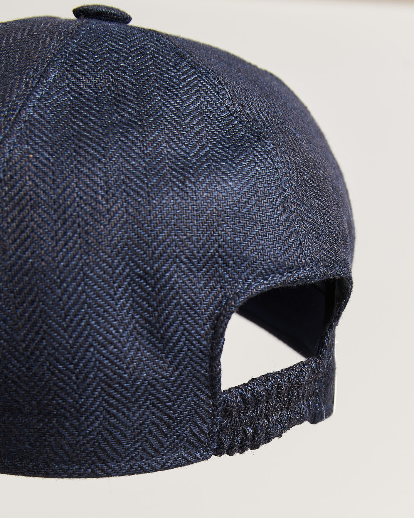 Heren | Hoeden en petten | Wigéns | Baseball Linen Herringbone Cap Navy