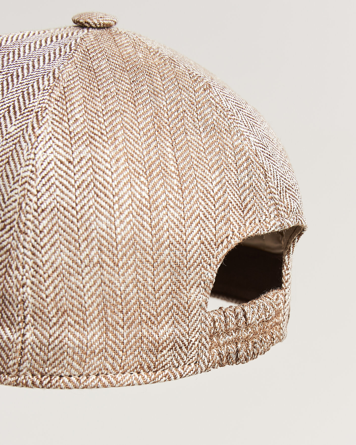 Heren | Hoeden en petten | Wigéns | Baseball Linen Herringbone Cap Brown
