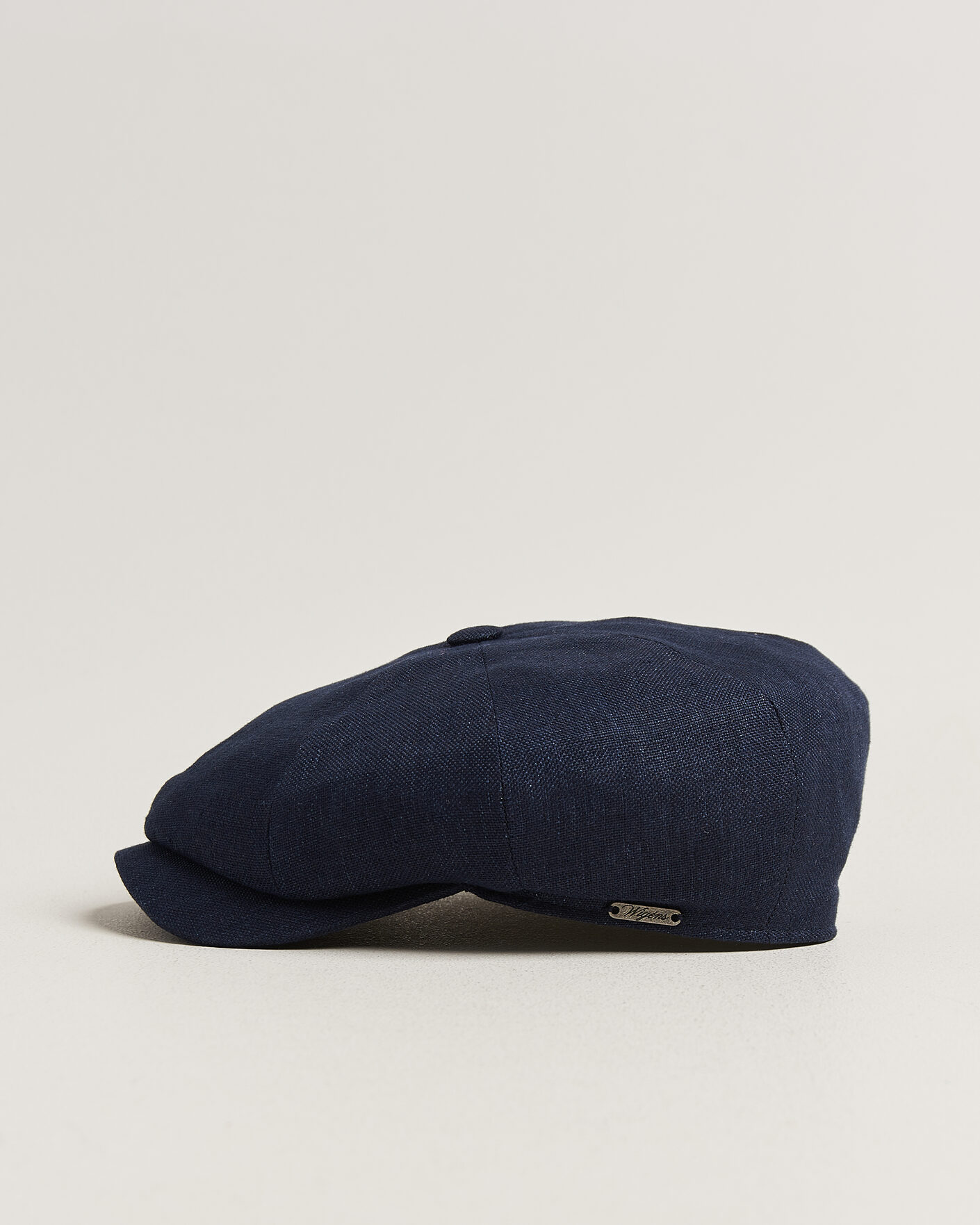 Heren | Hoeden en petten | Wigéns | Newsboy Retro Hopsack Linen Cap Navy