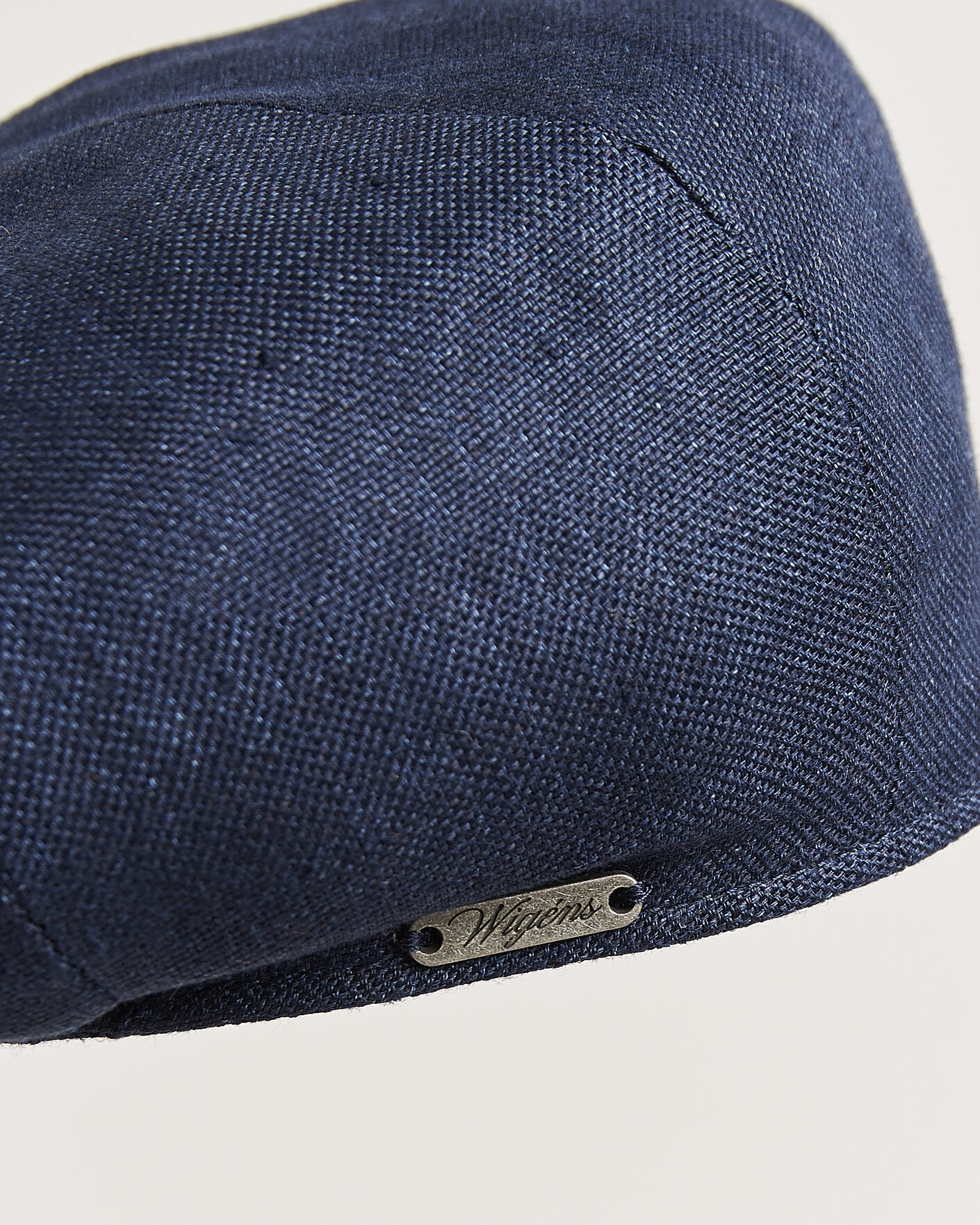 Heren | Hoeden en petten | Wigéns | Newsboy Retro Hopsack Linen Cap Navy