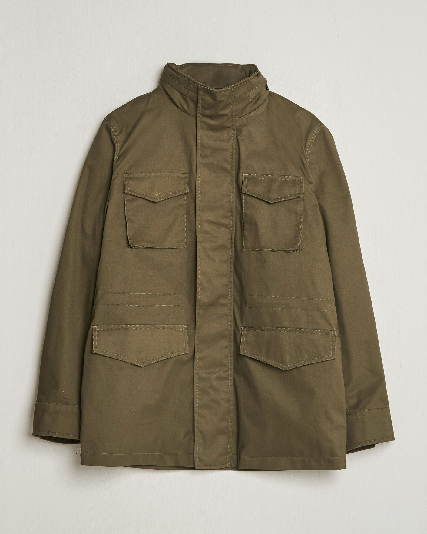 Heren | Jassen | Oscar Jacobson | M65 Coated Cotton Field Jacket Olive