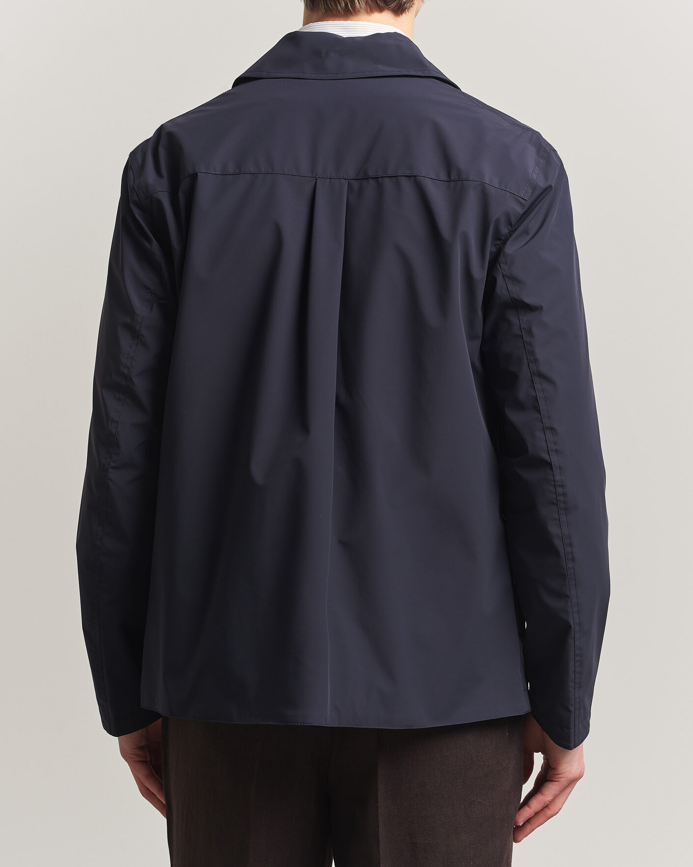 Heren | Jassen | Oscar Jacobson | Light Zipped Shirt Jacket Navy