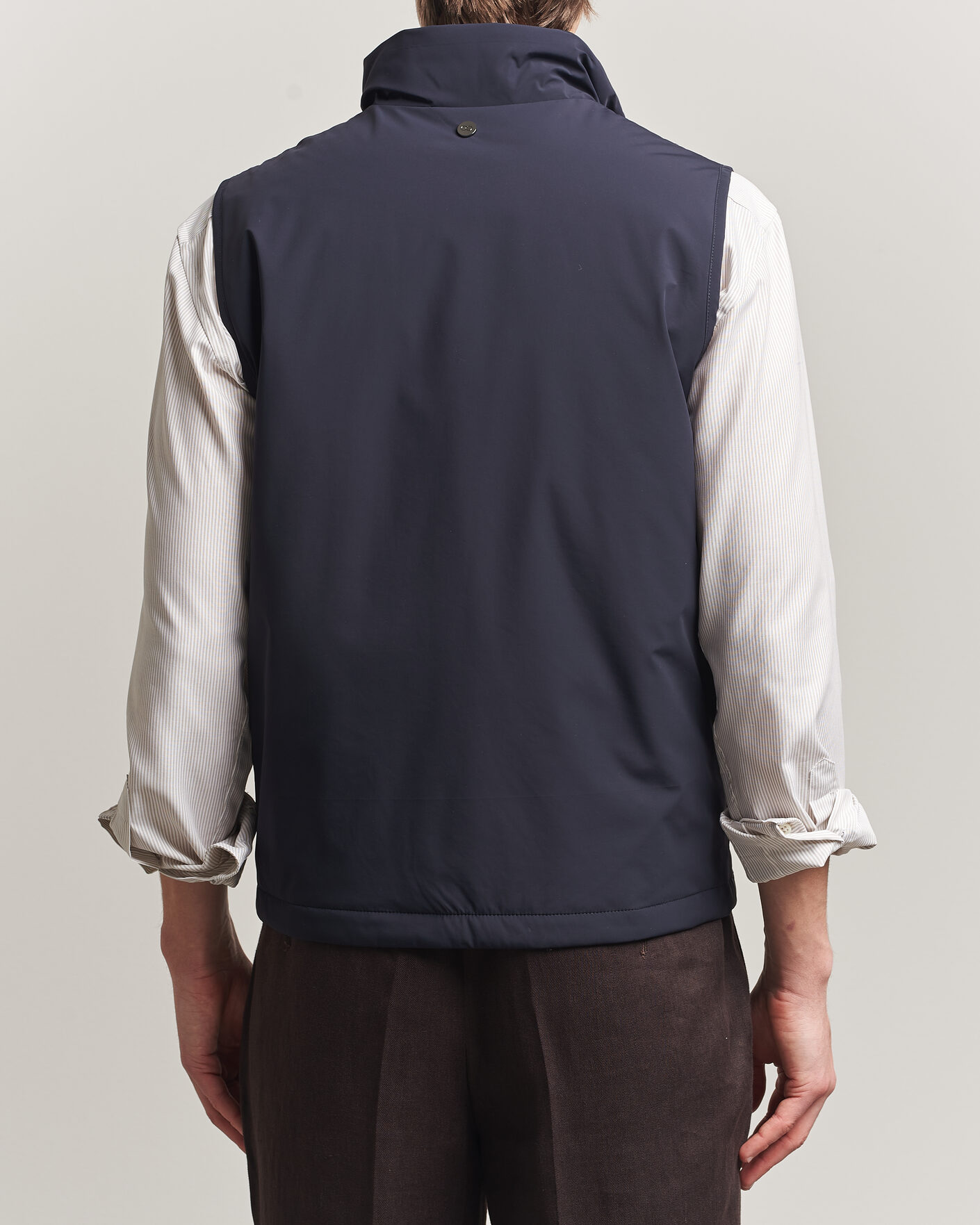 Heren | Gilets | Oscar Jacobson | Light Zipped Waistcoat Navy