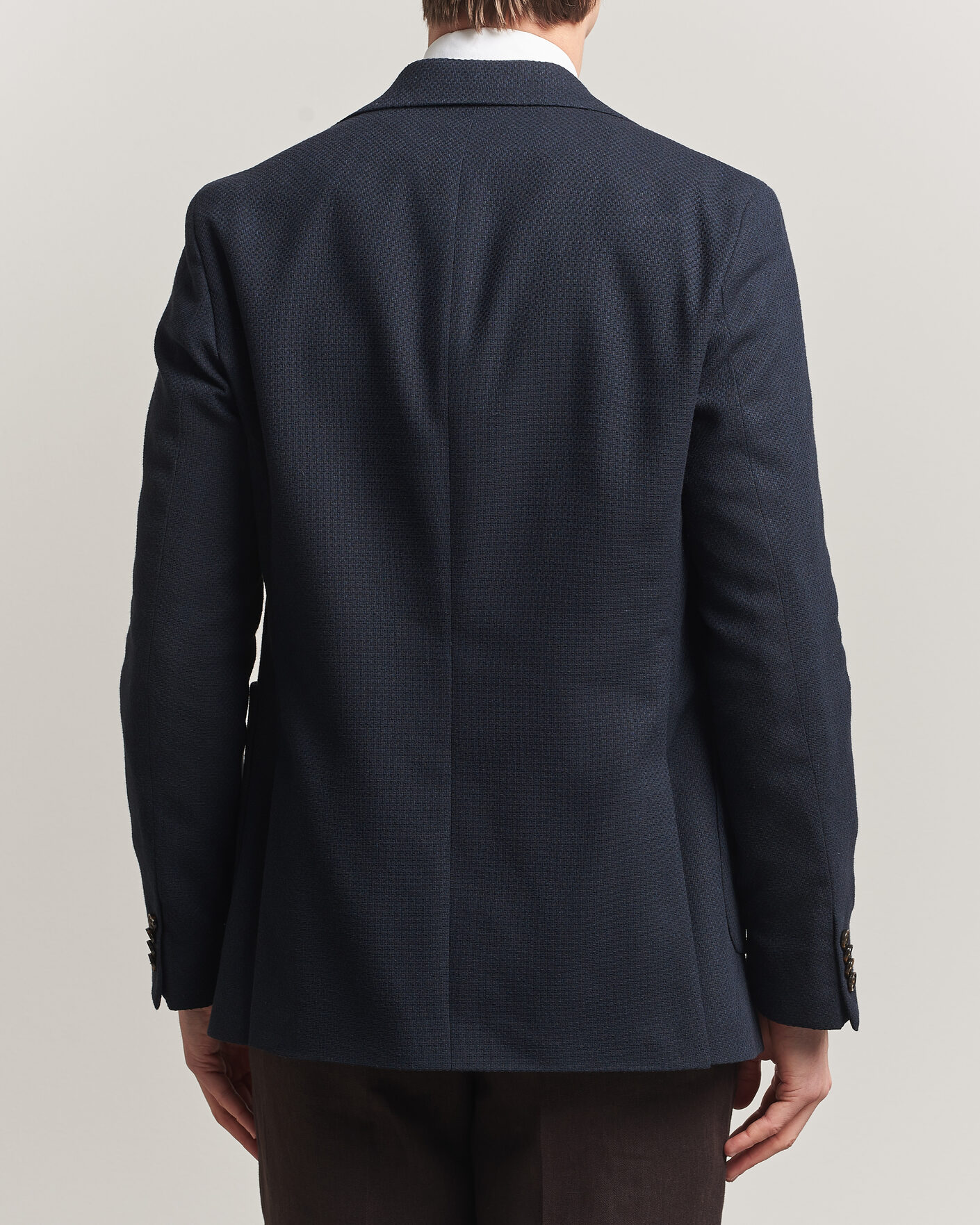 Heren | Blazers | Oscar Jacobson | Fogerty Patch Structure Cotton Blazer Navy