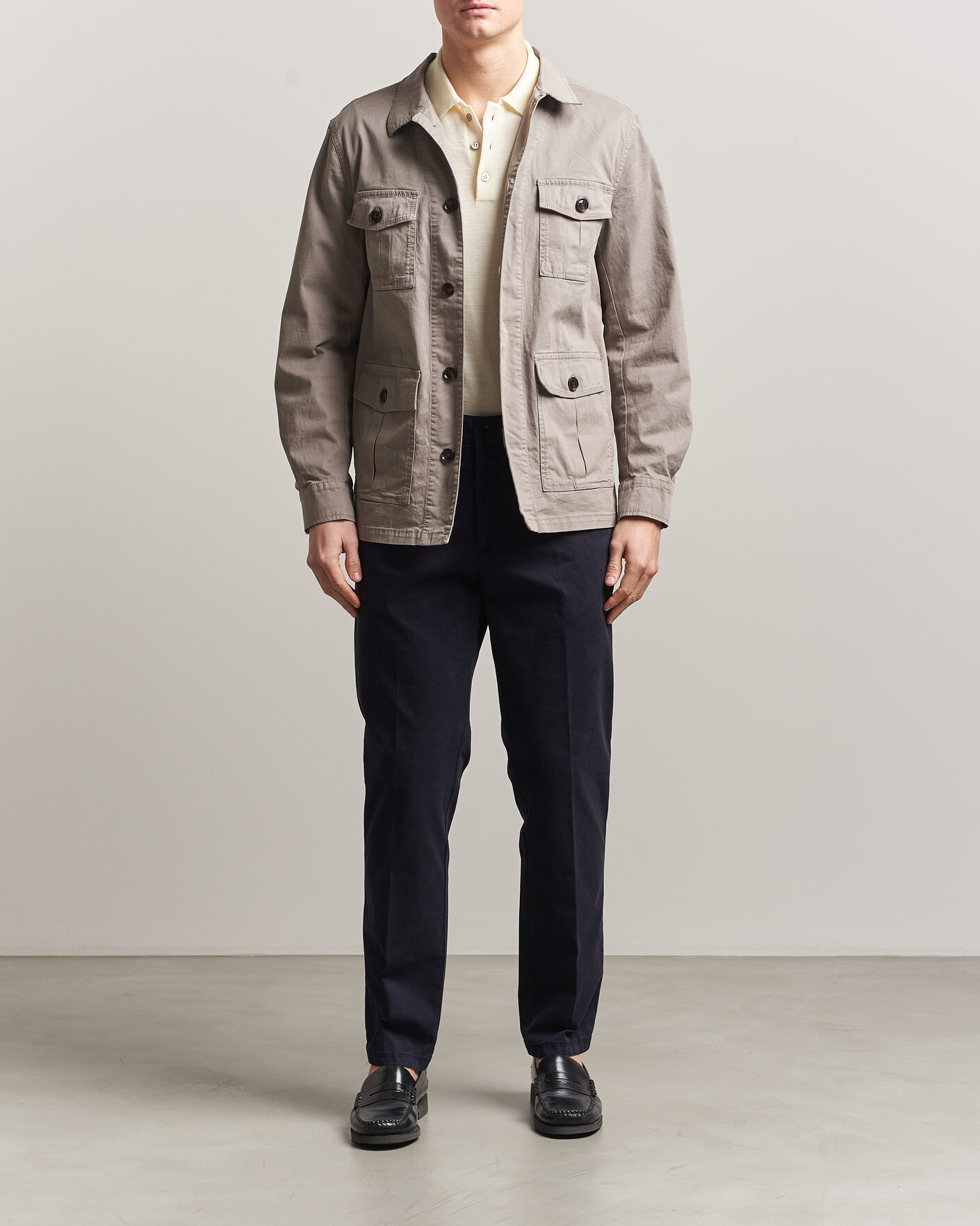 Heren | Broeken | Oscar Jacobson | Danik Cotton Trousers Navy