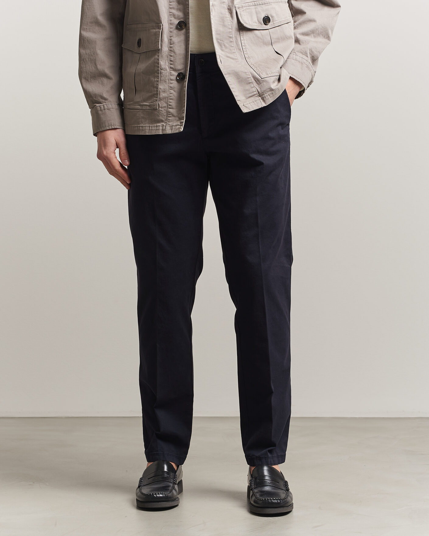 Heren | Broeken | Oscar Jacobson | Danik Cotton Trousers Navy