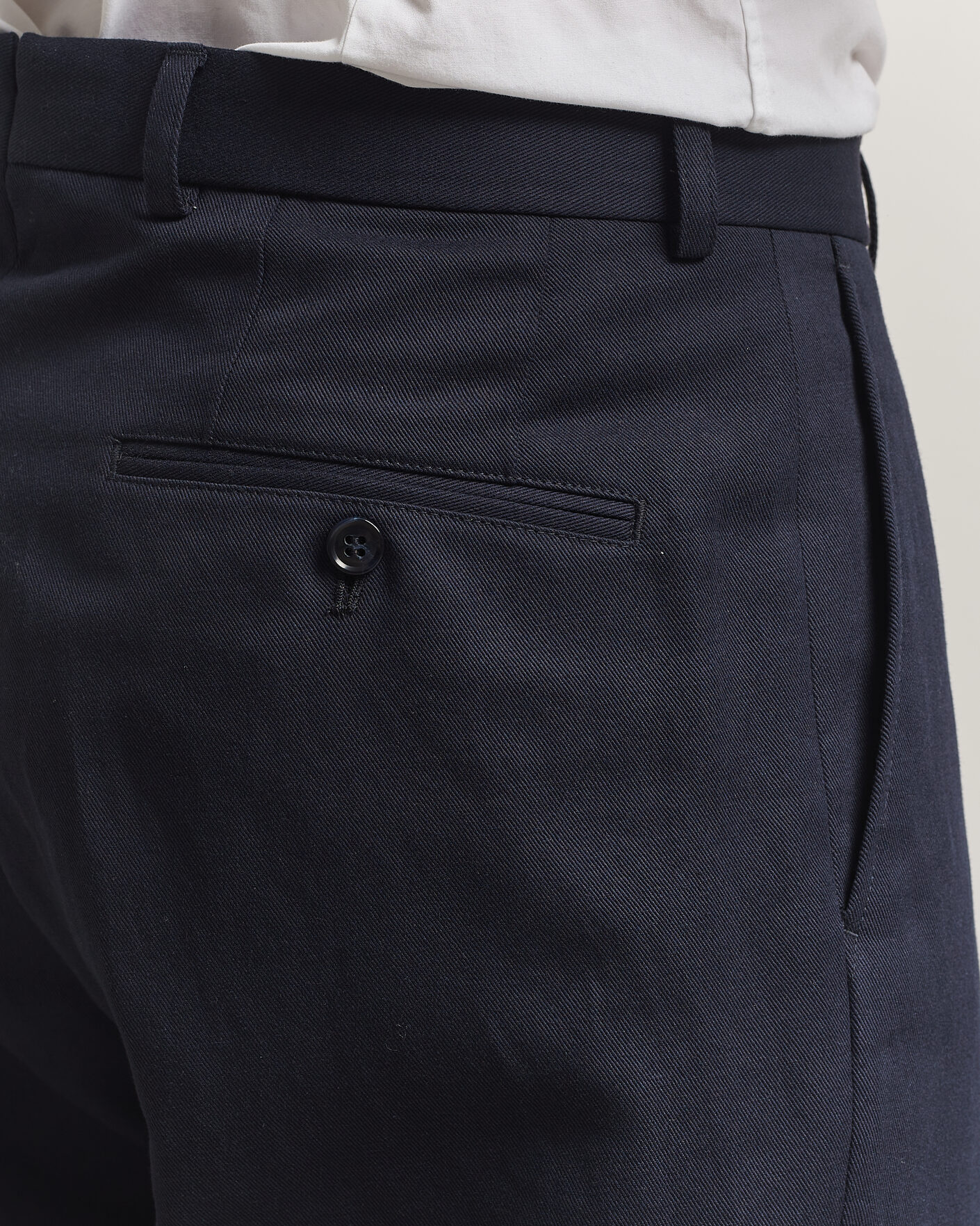 Heren | Broeken | Oscar Jacobson | Del Cotton/Linen Trousers Navy