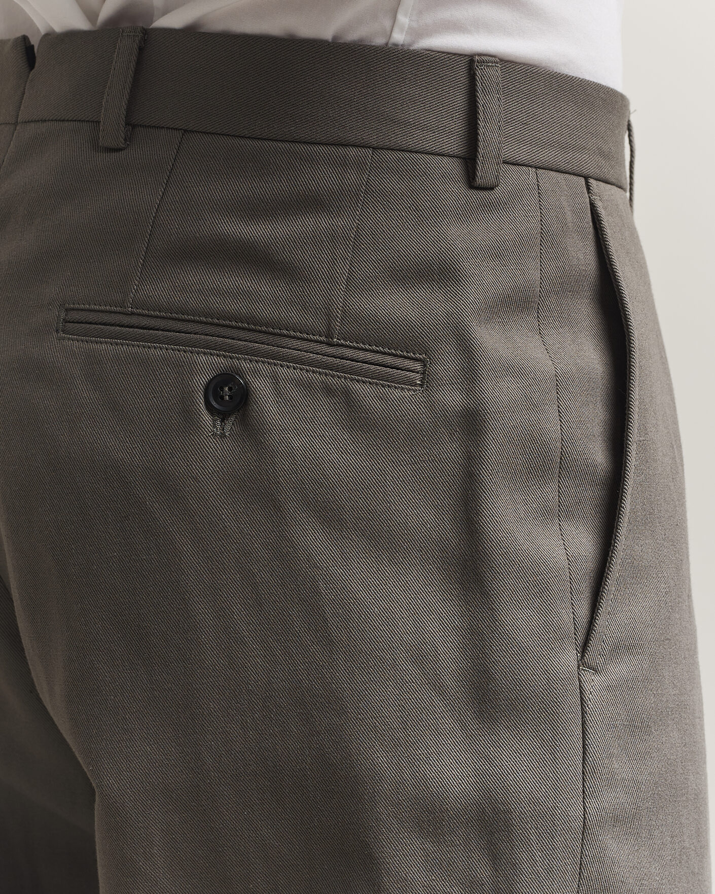 Heren | Broeken | Oscar Jacobson | Del Cotton/Linen Trousers Olive