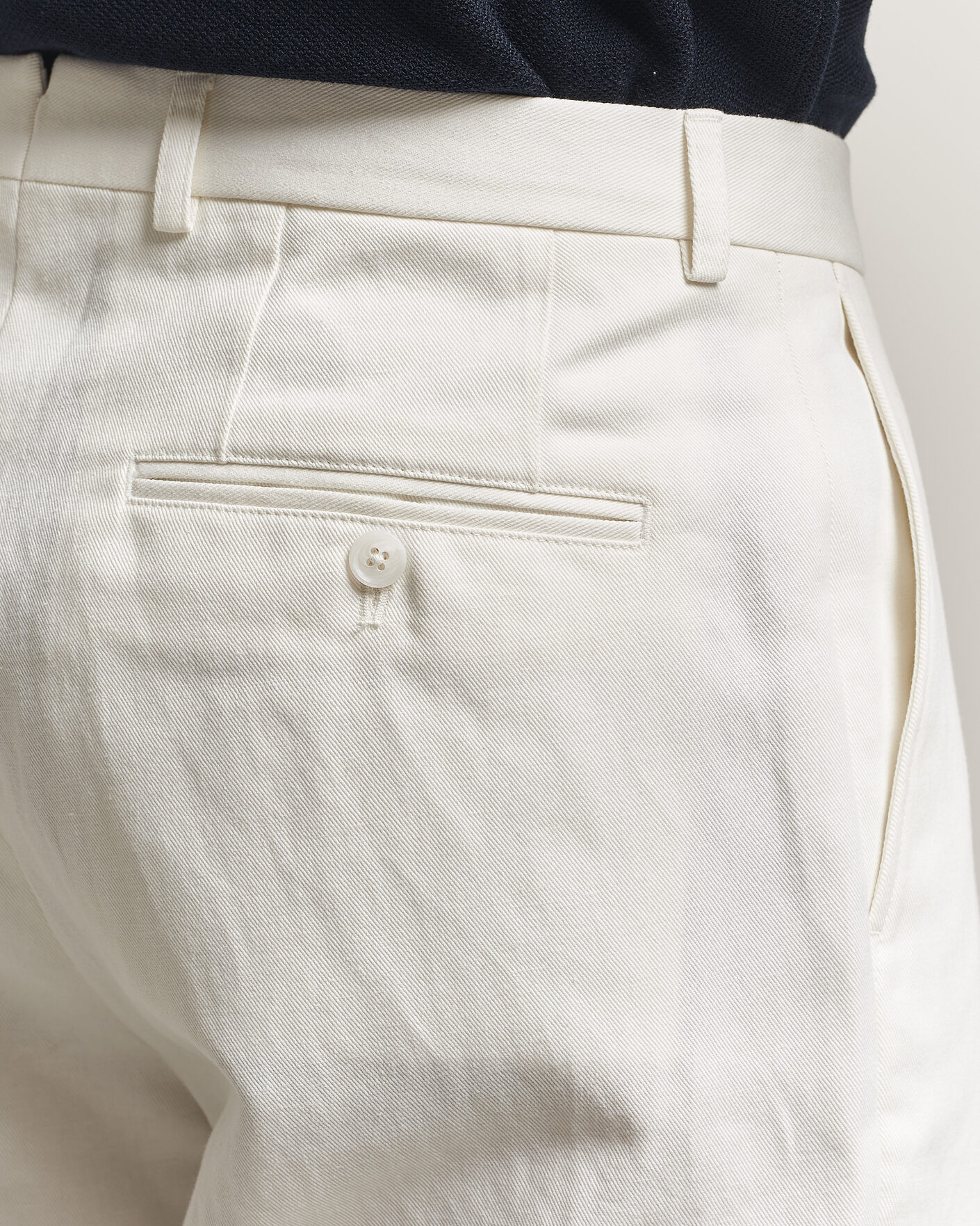 Heren | Broeken | Oscar Jacobson | Del Cotton/Linen Trousers White