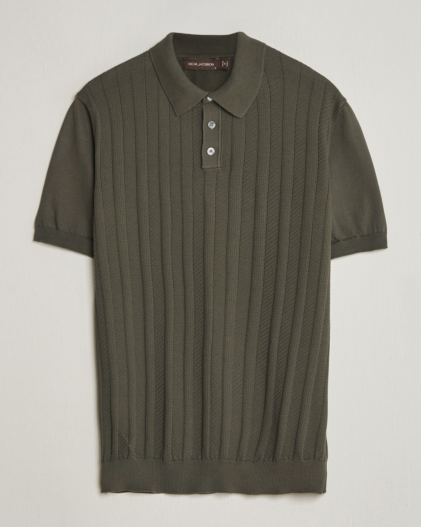 Heren | Polo's | Oscar Jacobson | Barto Structured Cotton Polo Green