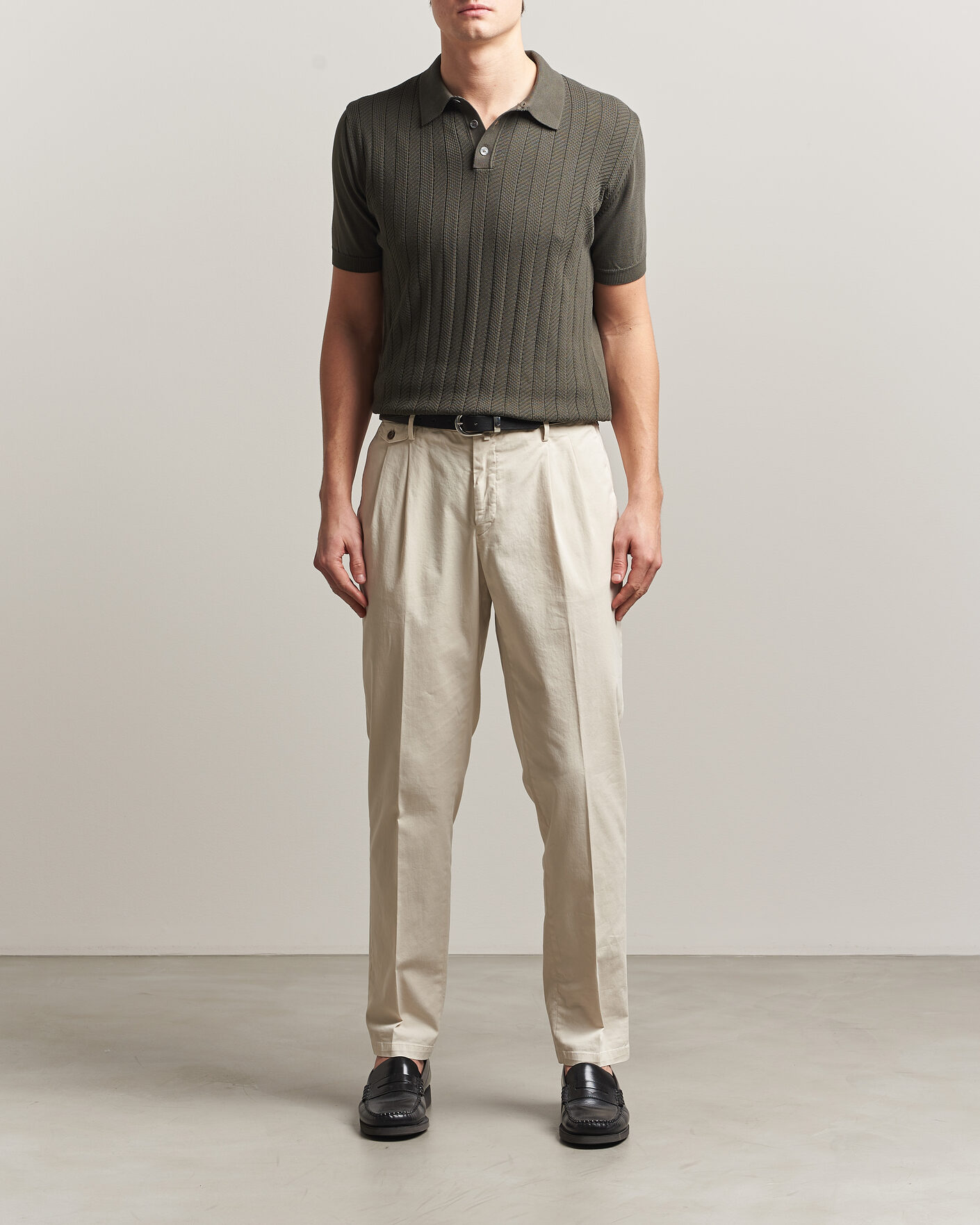 Heren | Polo's | Oscar Jacobson | Barto Structured Cotton Polo Green