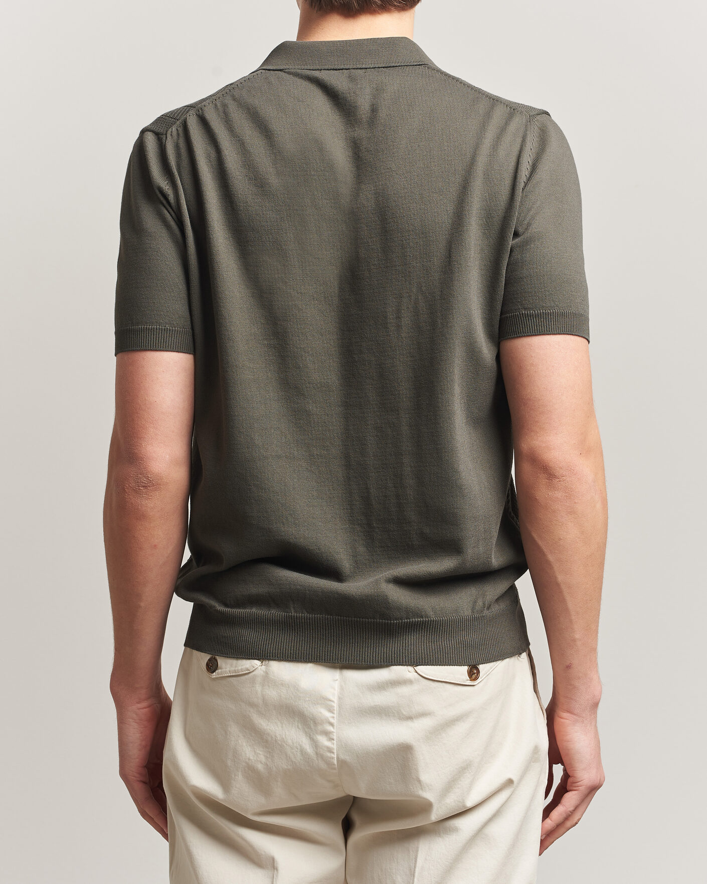 Heren | Polo's | Oscar Jacobson | Barto Structured Cotton Polo Green