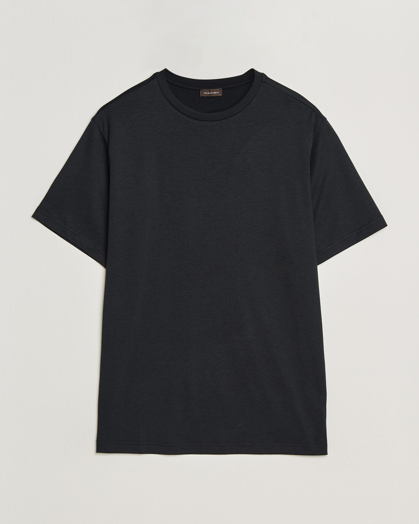 Heren | T-shirts | Oscar Jacobson | Kim Lyocel/Cotton T-Shirt Black