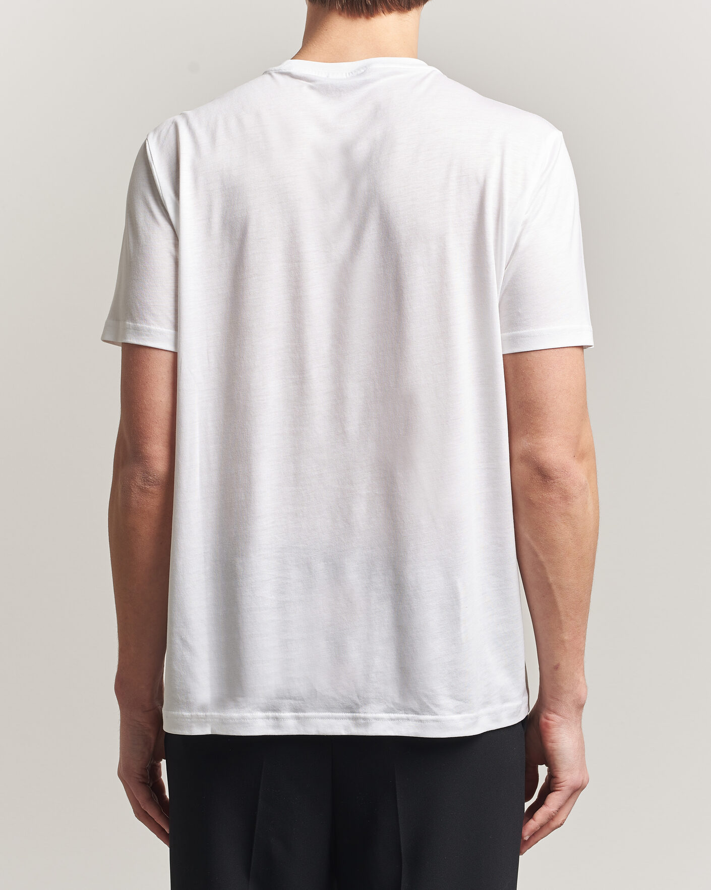 Heren | T-shirts | Oscar Jacobson | Kim Lyocel/Cotton T-Shirt White
