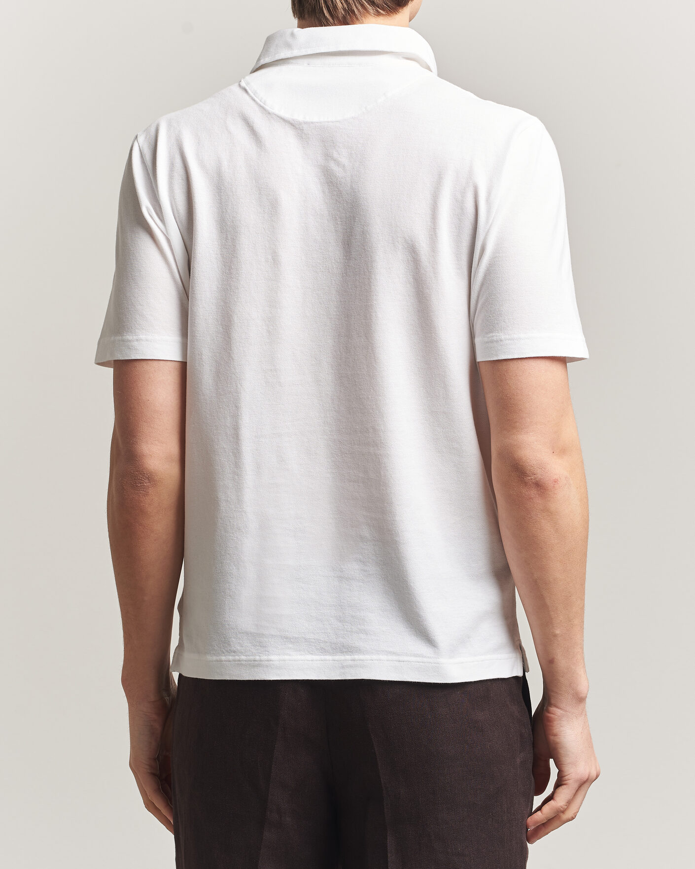 Heren | Polo's | Zanone | Soft Cotton Piquet Polo White