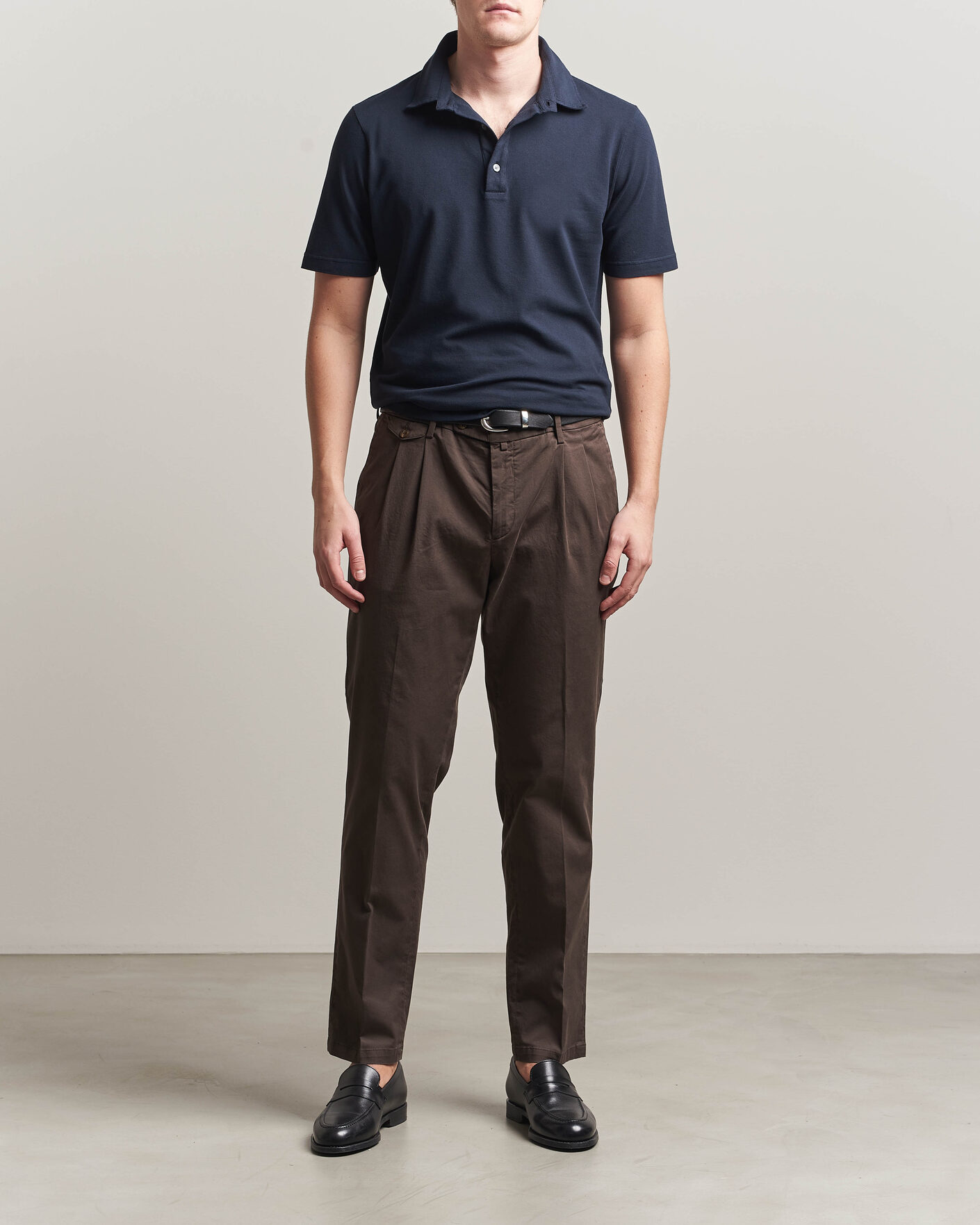 Heren | Polo's | Zanone | Soft Cotton Piquet Polo Navy