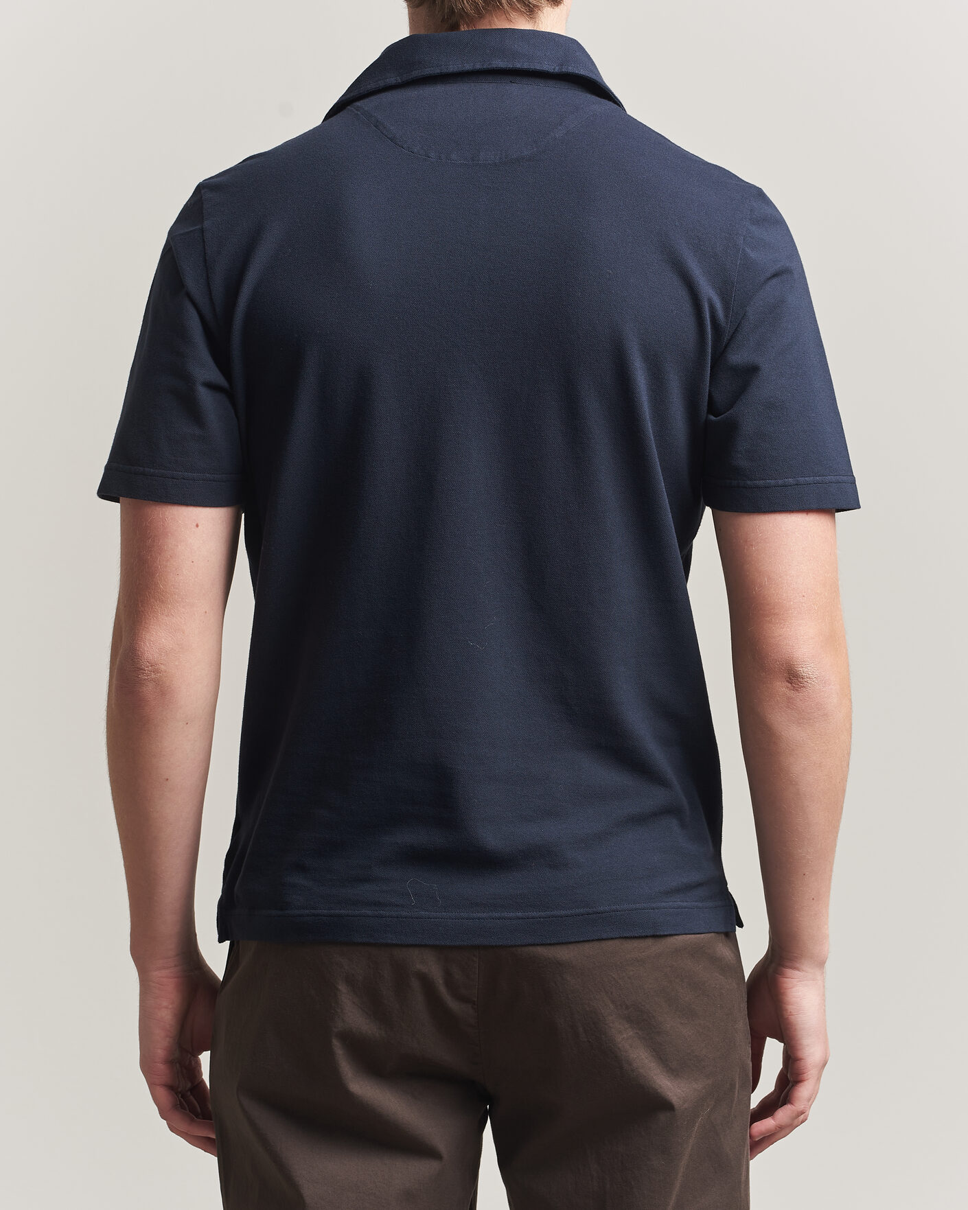 Heren | Polo's | Zanone | Soft Cotton Piquet Polo Navy