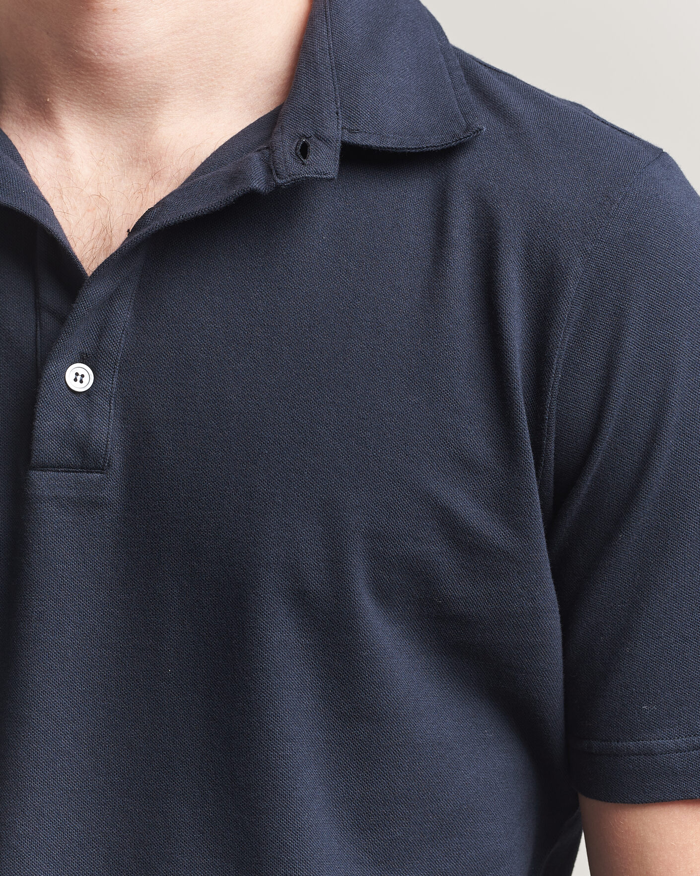 Heren | Polo's | Zanone | Soft Cotton Piquet Polo Navy
