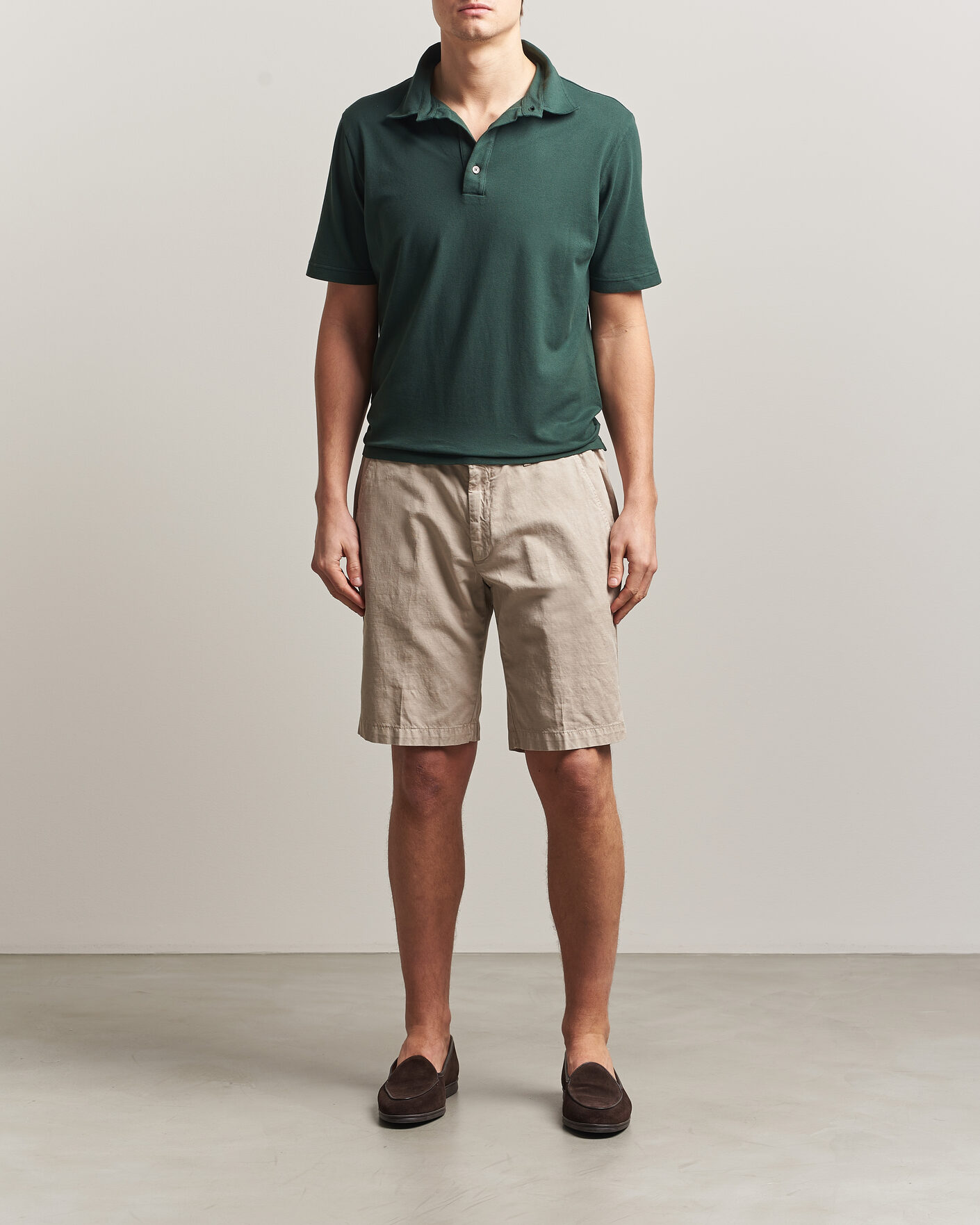 Heren | Polo's | Zanone | Soft Cotton Piquet Polo Dark Green